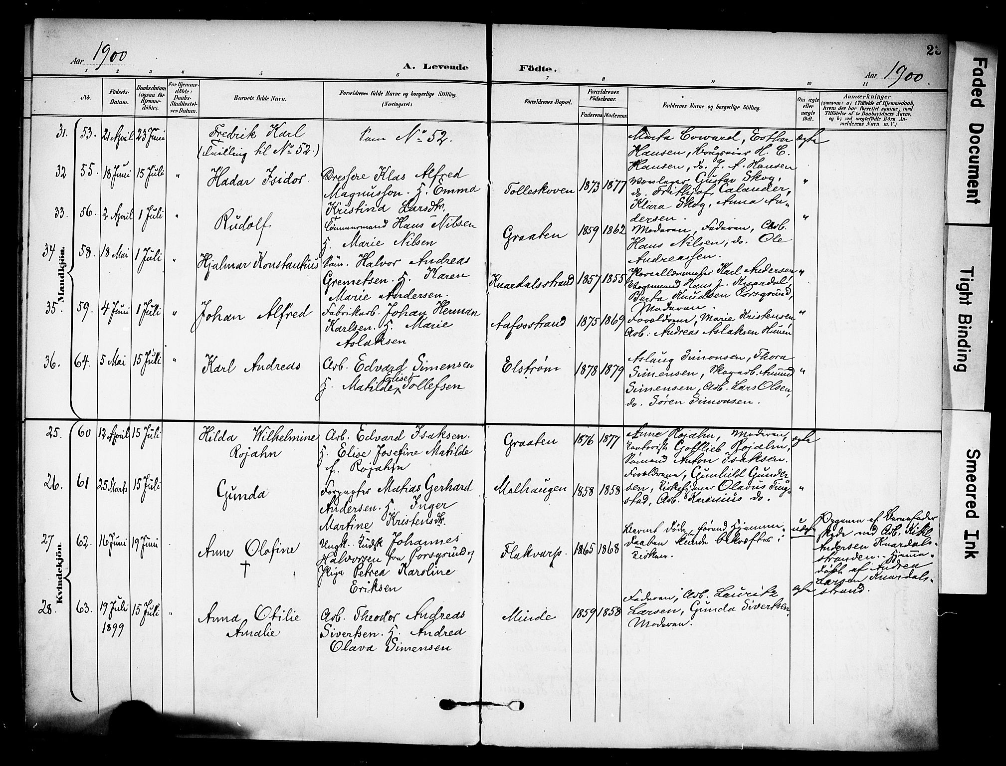 Solum kirkebøker, AV/SAKO-A-306/F/Fa/L0011: Parish register (official) no. I 11, 1898-1909, p. 23