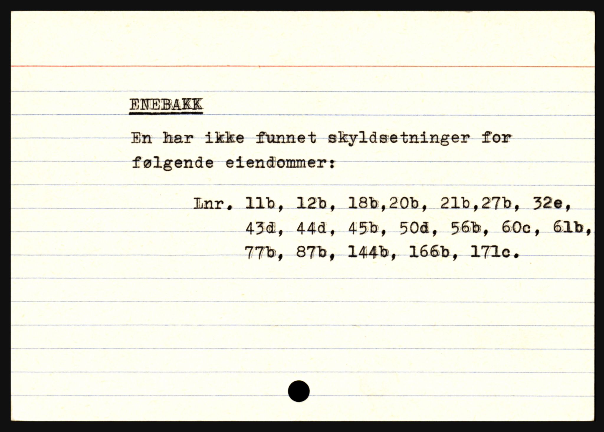 Statsarkivet i Oslo, SAO/A-10621/Z/Zb/L0009: Enebakk (Auen - Årsrud), Feiring (Almelien - Torgunrød), Fet m/ Rælingen (Auten - Garder), p. 2