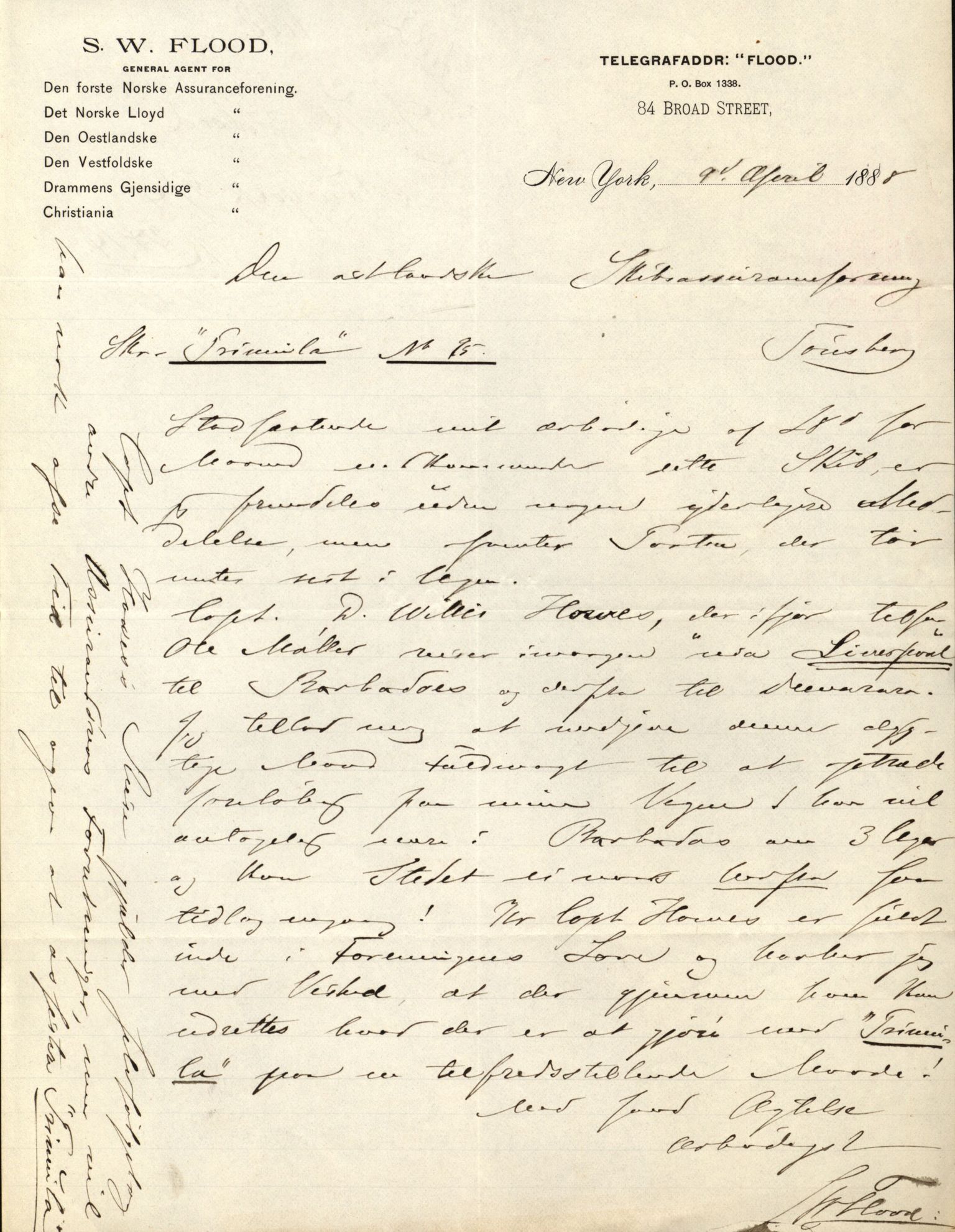 Pa 63 - Østlandske skibsassuranceforening, VEMU/A-1079/G/Ga/L0021/0003: Havaridokumenter / Inga av Drammen, Inga av Sandefjord, Primula, 1888-1889, p. 67