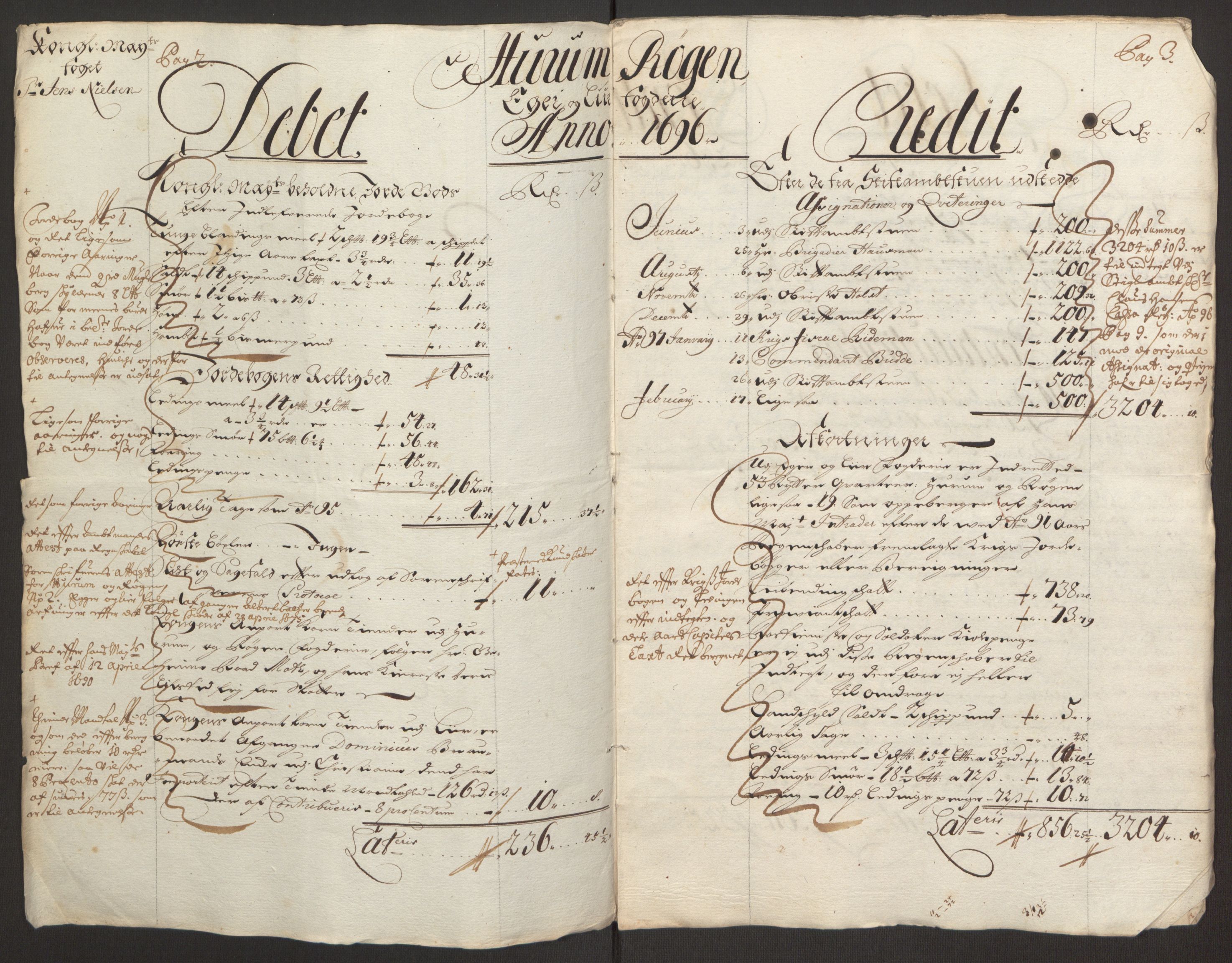 Rentekammeret inntil 1814, Reviderte regnskaper, Fogderegnskap, RA/EA-4092/R30/L1694: Fogderegnskap Hurum, Røyken, Eiker og Lier, 1694-1696, p. 307