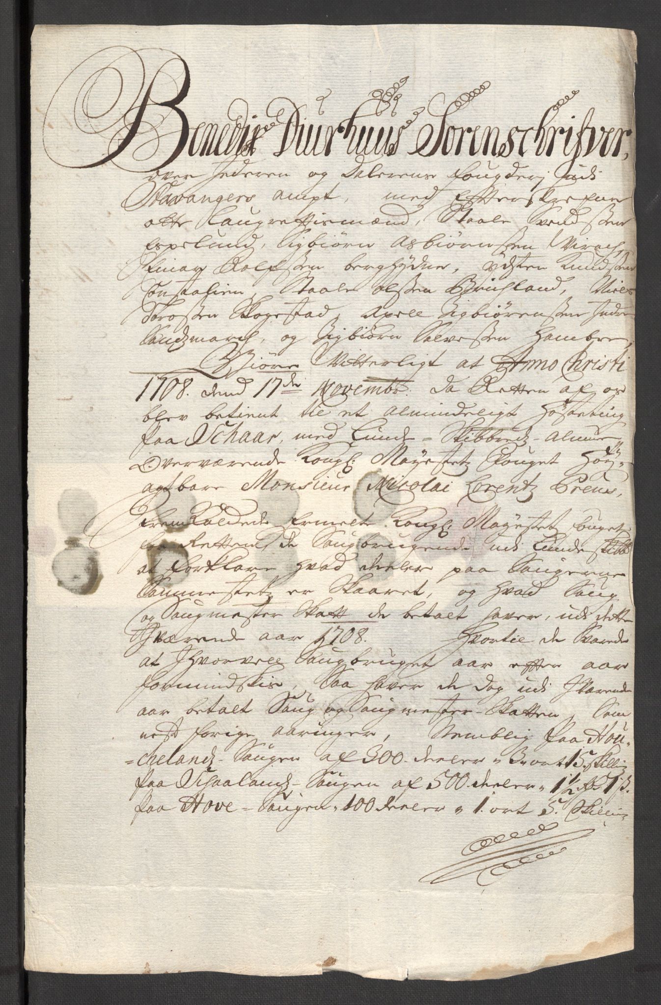 Rentekammeret inntil 1814, Reviderte regnskaper, Fogderegnskap, RA/EA-4092/R46/L2733: Fogderegnskap Jæren og Dalane, 1705-1708, p. 365