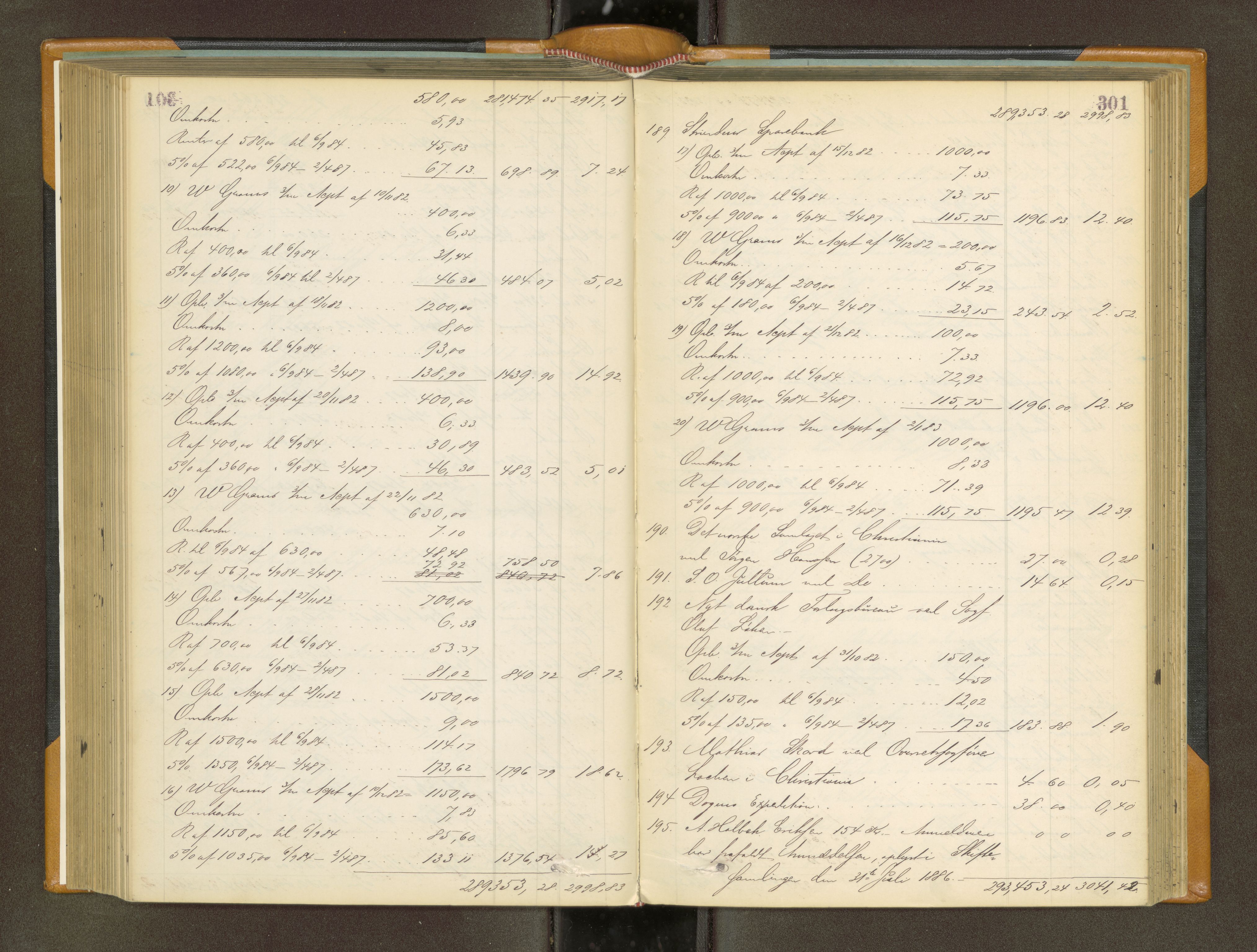 Trondheim byfogd, AV/SAT-A-0003/1/3/3A/L0034: Skifteutlodningsprotokoll - 2/8-26/12. (m/ register) U, 1884-1888, p. 301