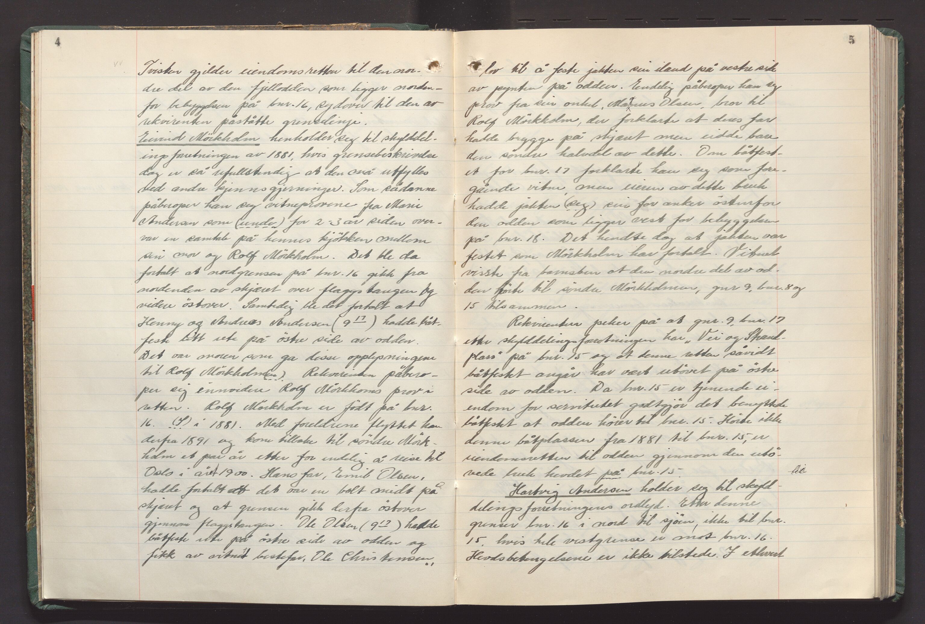 Utskiftningsvesenet i Vestfold, AV/SAKO-A-797/F/Fa/L0034: Rettsbok (forhandlingsprotokoll), 1948-1951, p. 4-5