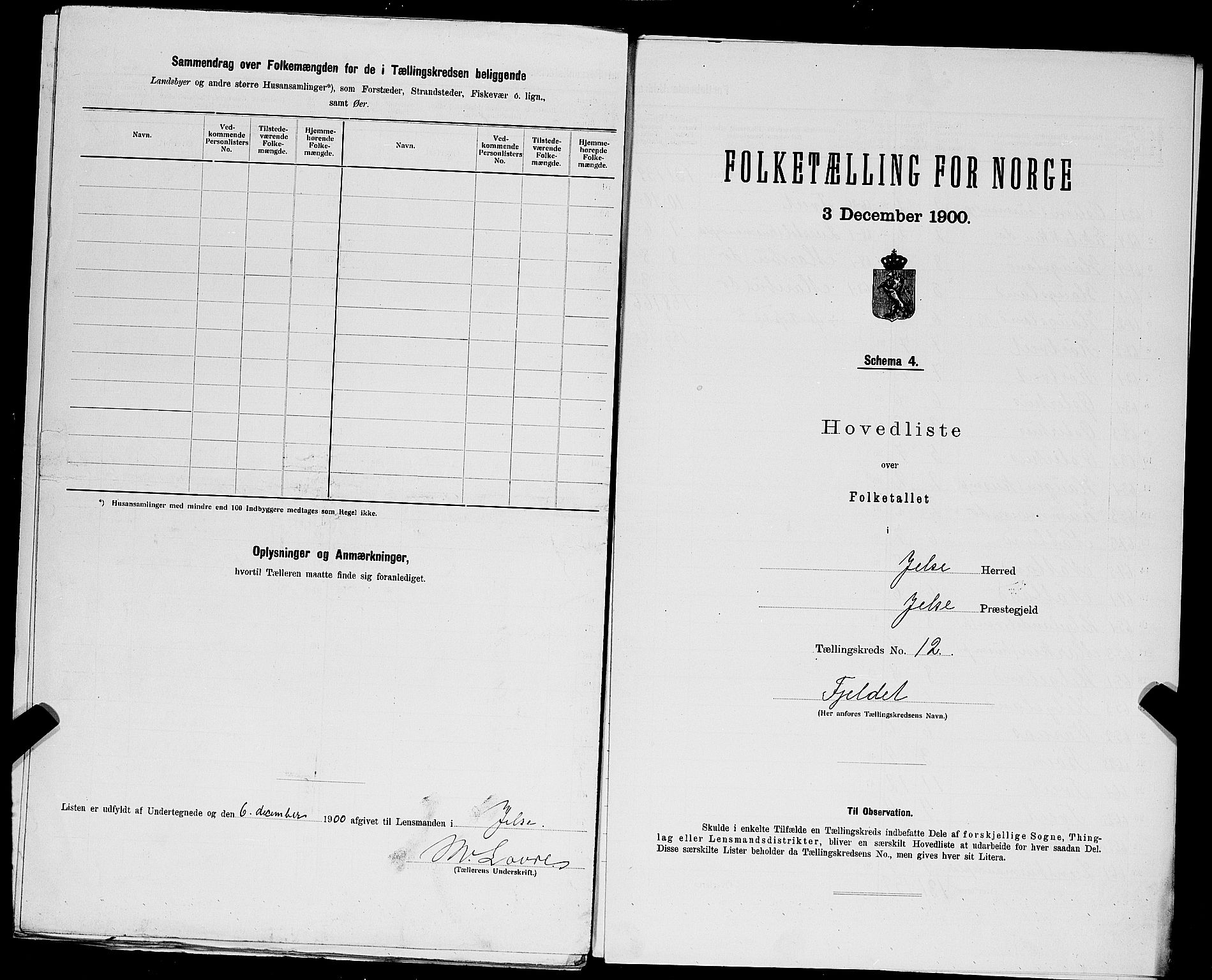 SAST, 1900 census for Jelsa, 1900, p. 40