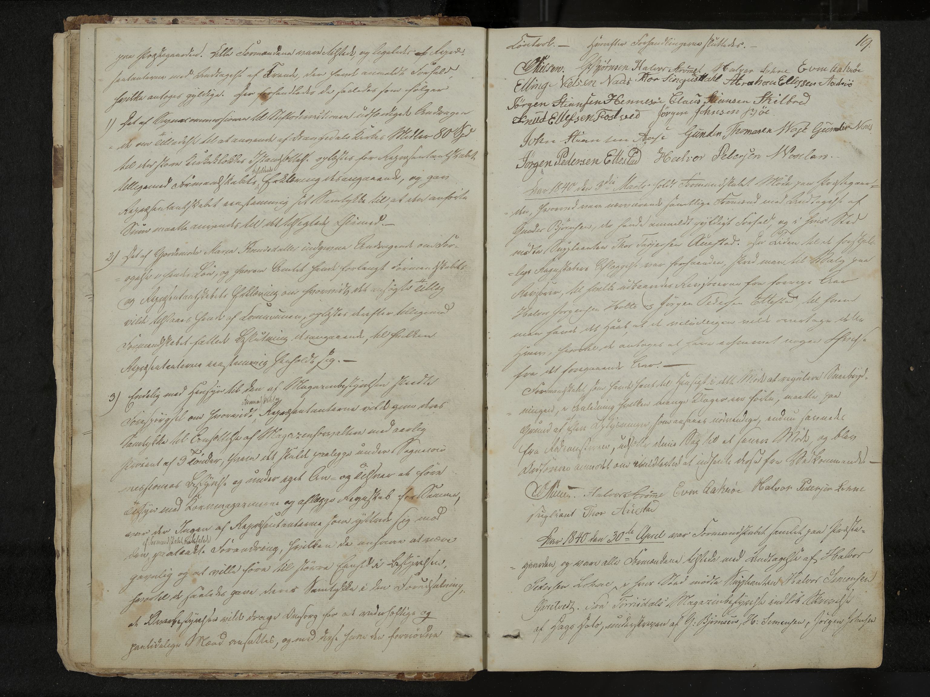 Drangedal formannskap og sentraladministrasjon, IKAK/0817021/A/L0001: Møtebok, 1837-1870, p. 19