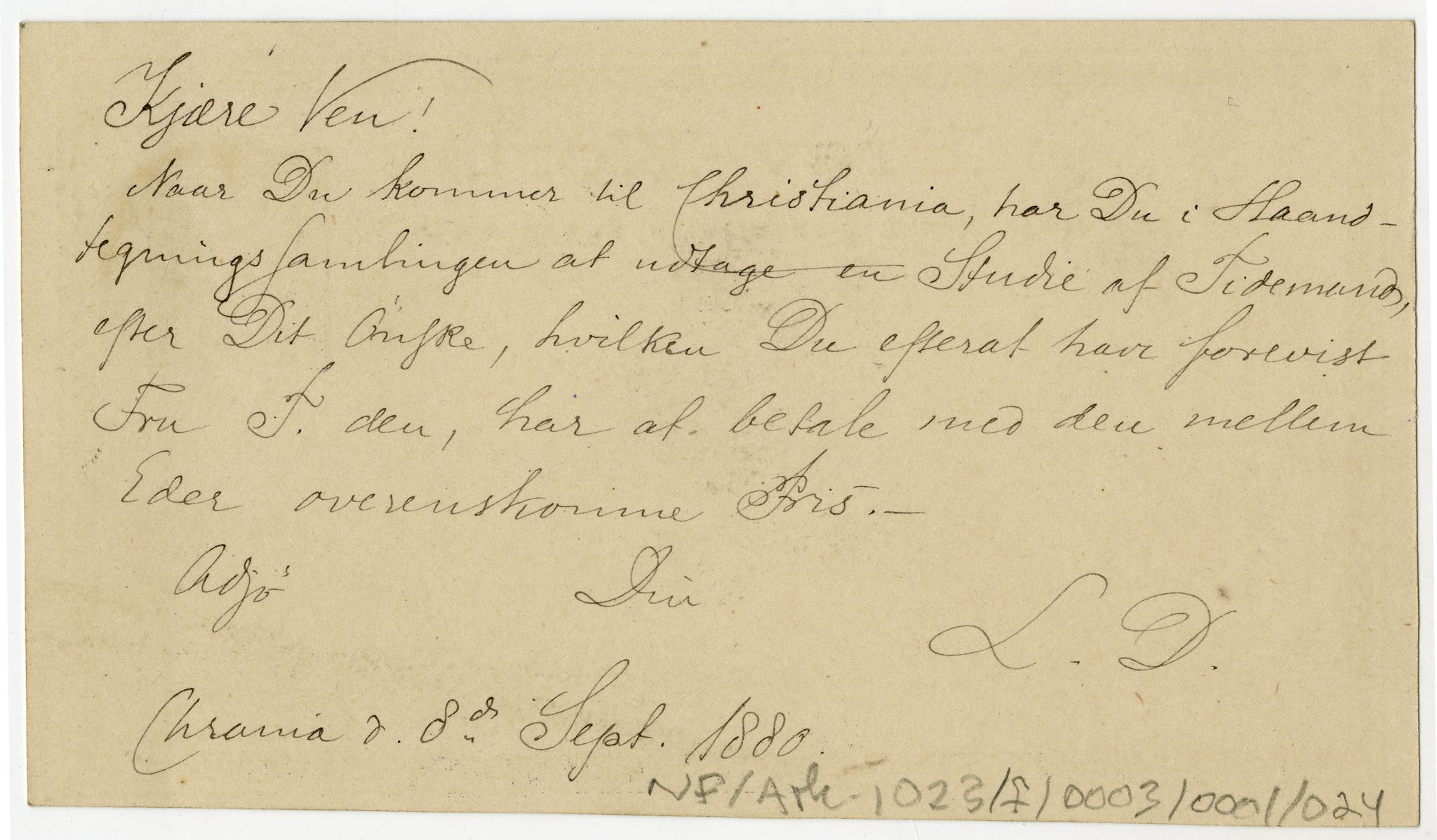 Diderik Maria Aalls brevsamling, NF/Ark-1023/F/L0003: D.M. Aalls brevsamling. D - G, 1797-1889, p. 42