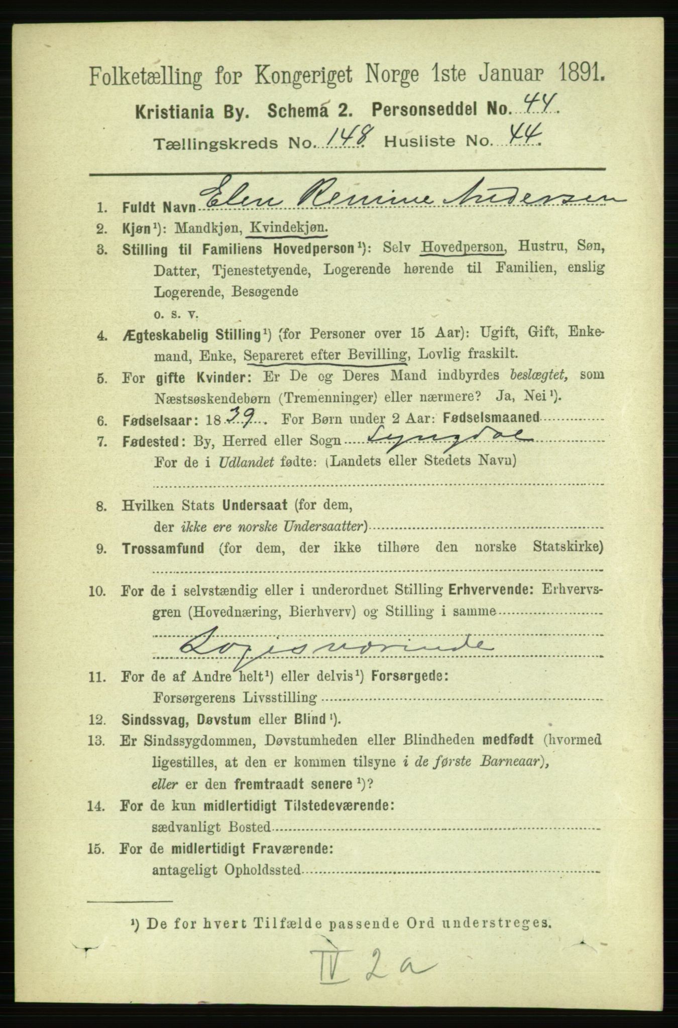 RA, 1891 census for 0301 Kristiania, 1891, p. 83080