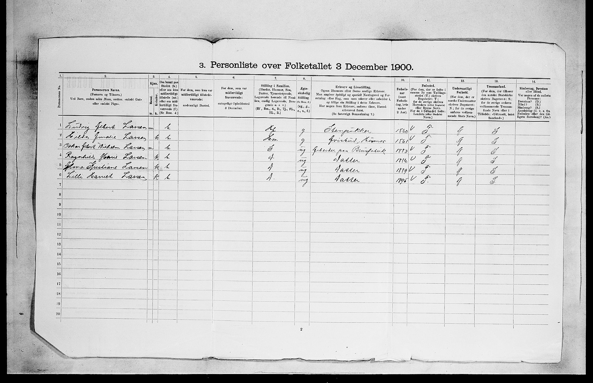 SAO, 1900 census for Kristiania, 1900, p. 7541