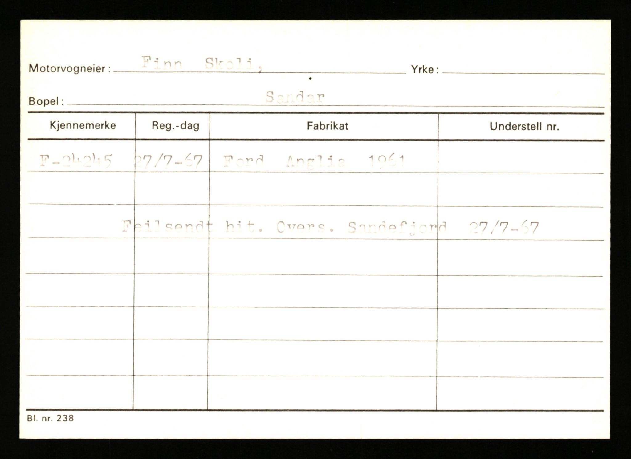 Stavanger trafikkstasjon, AV/SAST-A-101942/0/G/L0005: Registreringsnummer: 23000 - 34245, 1930-1971, p. 327