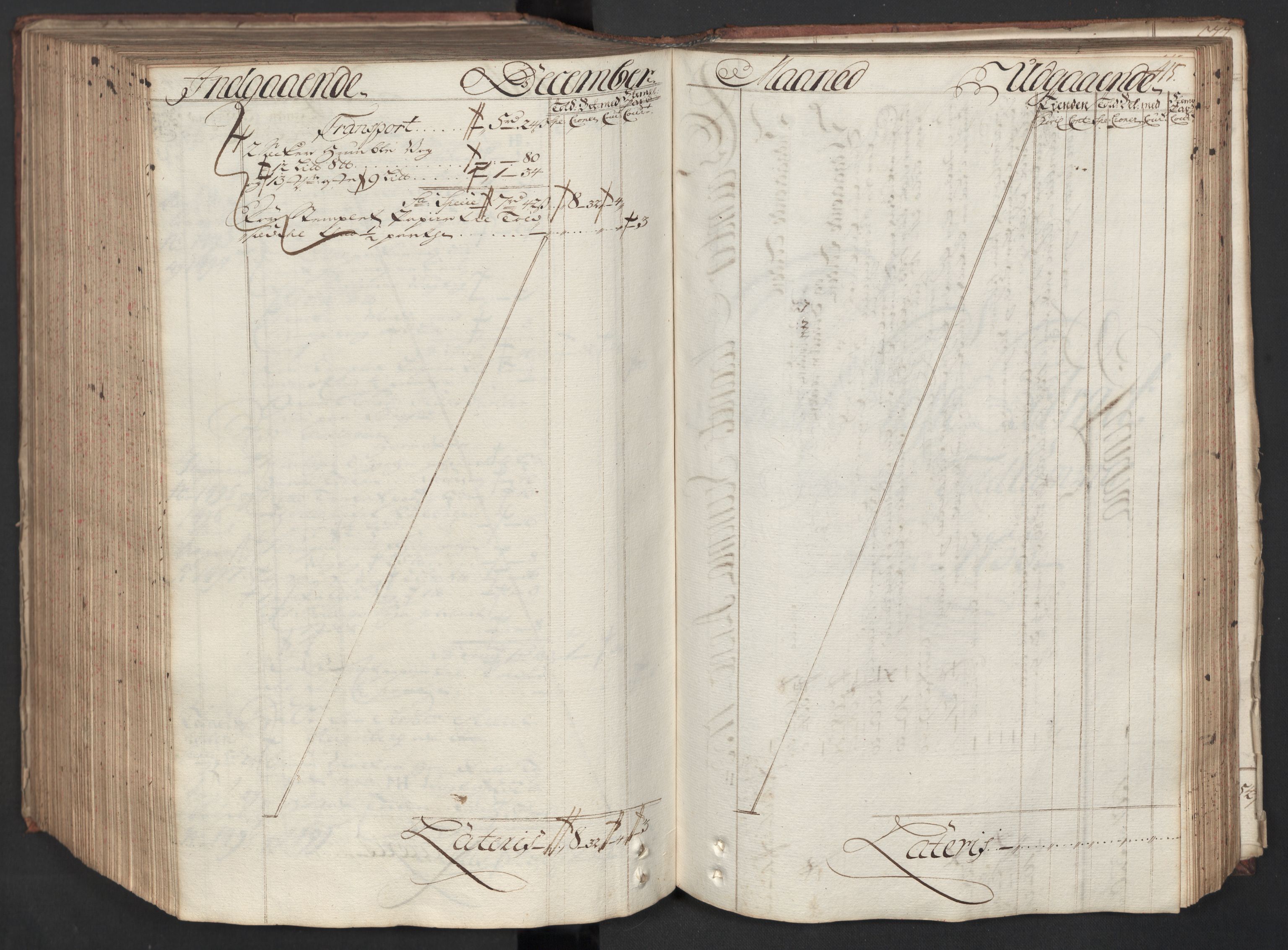 Generaltollkammeret, tollregnskaper, AV/RA-EA-5490/R08/L0012/0001: Tollregnskaper Drammen / Hovedtollbok, 1733, p. 414b-415a