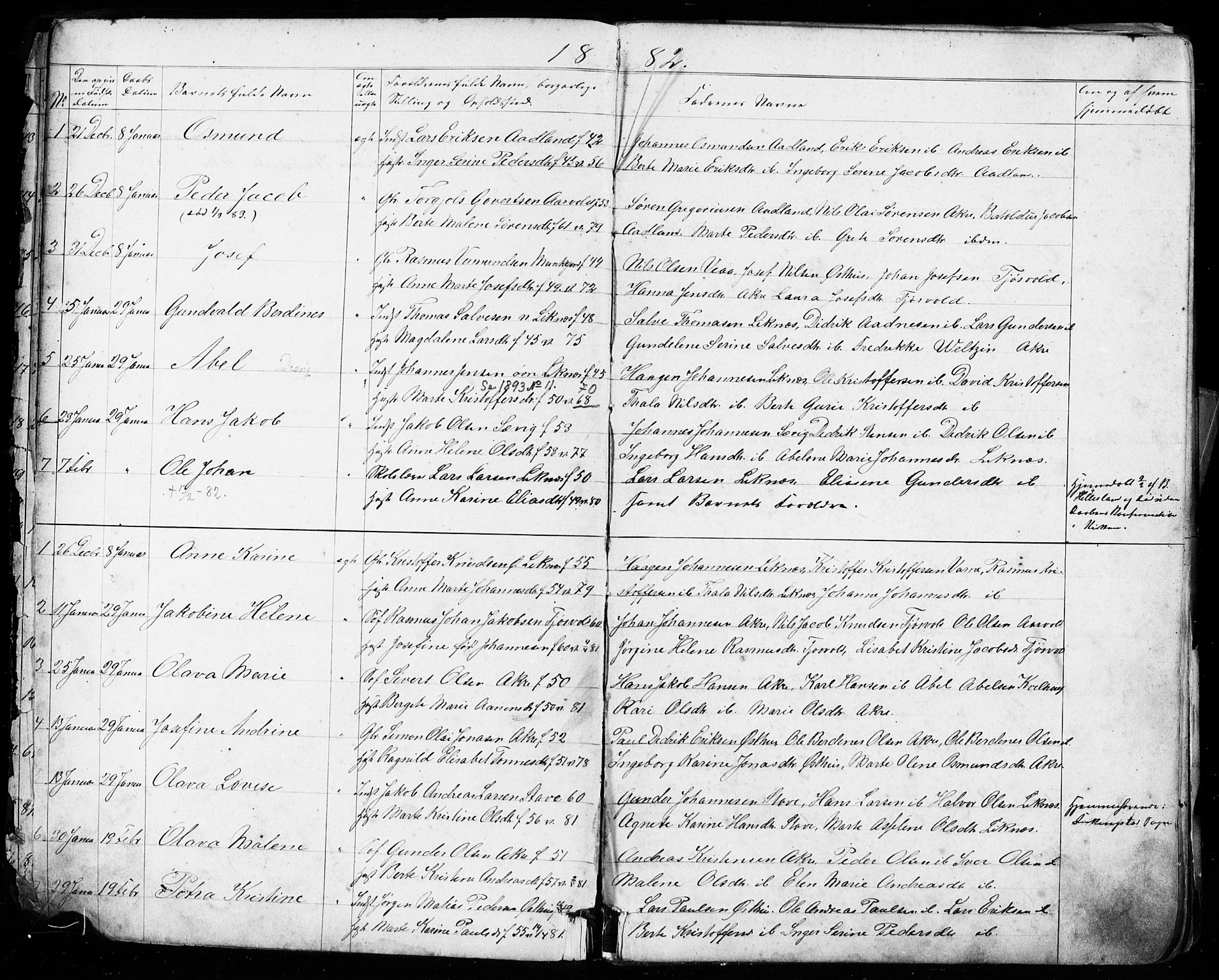 Kopervik sokneprestkontor, AV/SAST-A-101850/H/Ha/Hab/L0002: Parish register (copy) no. B 2, 1881-1905, p. 3