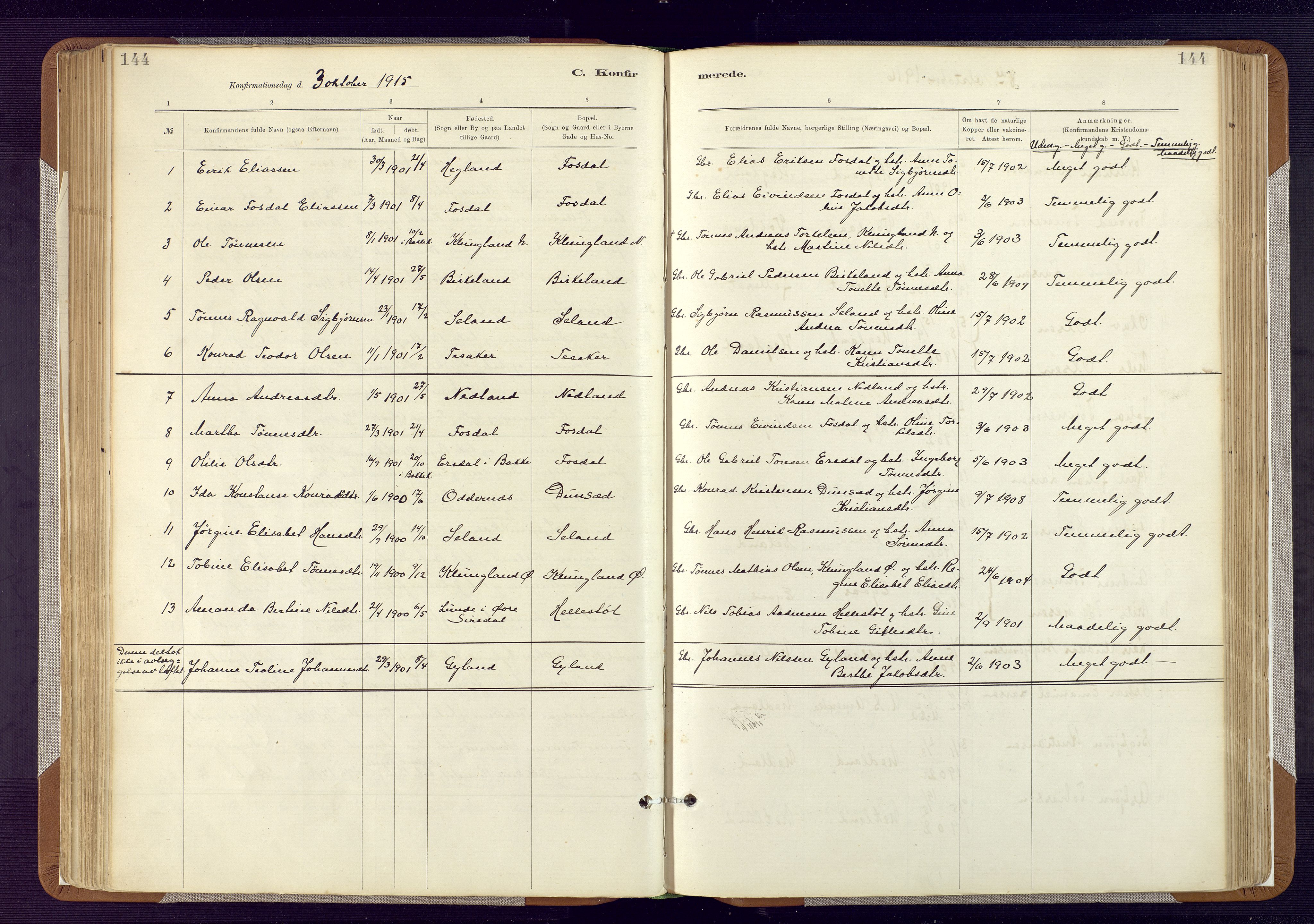 Bakke sokneprestkontor, SAK/1111-0002/F/Fa/Fab/L0003: Parish register (official) no. A 3, 1884-1921, p. 144