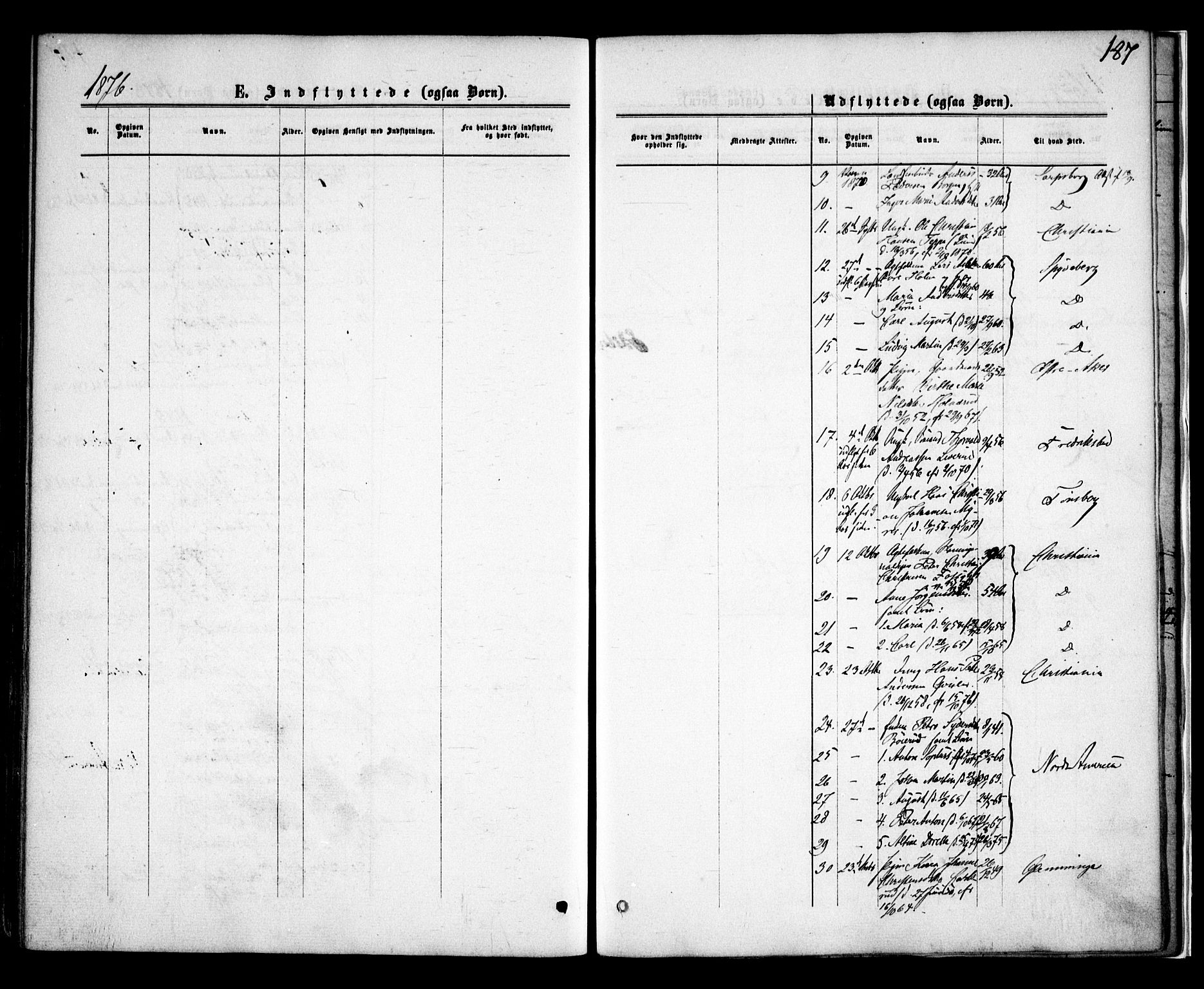 Skiptvet prestekontor Kirkebøker, AV/SAO-A-20009/F/Fa/L0008: Parish register (official) no. 8, 1867-1877, p. 187