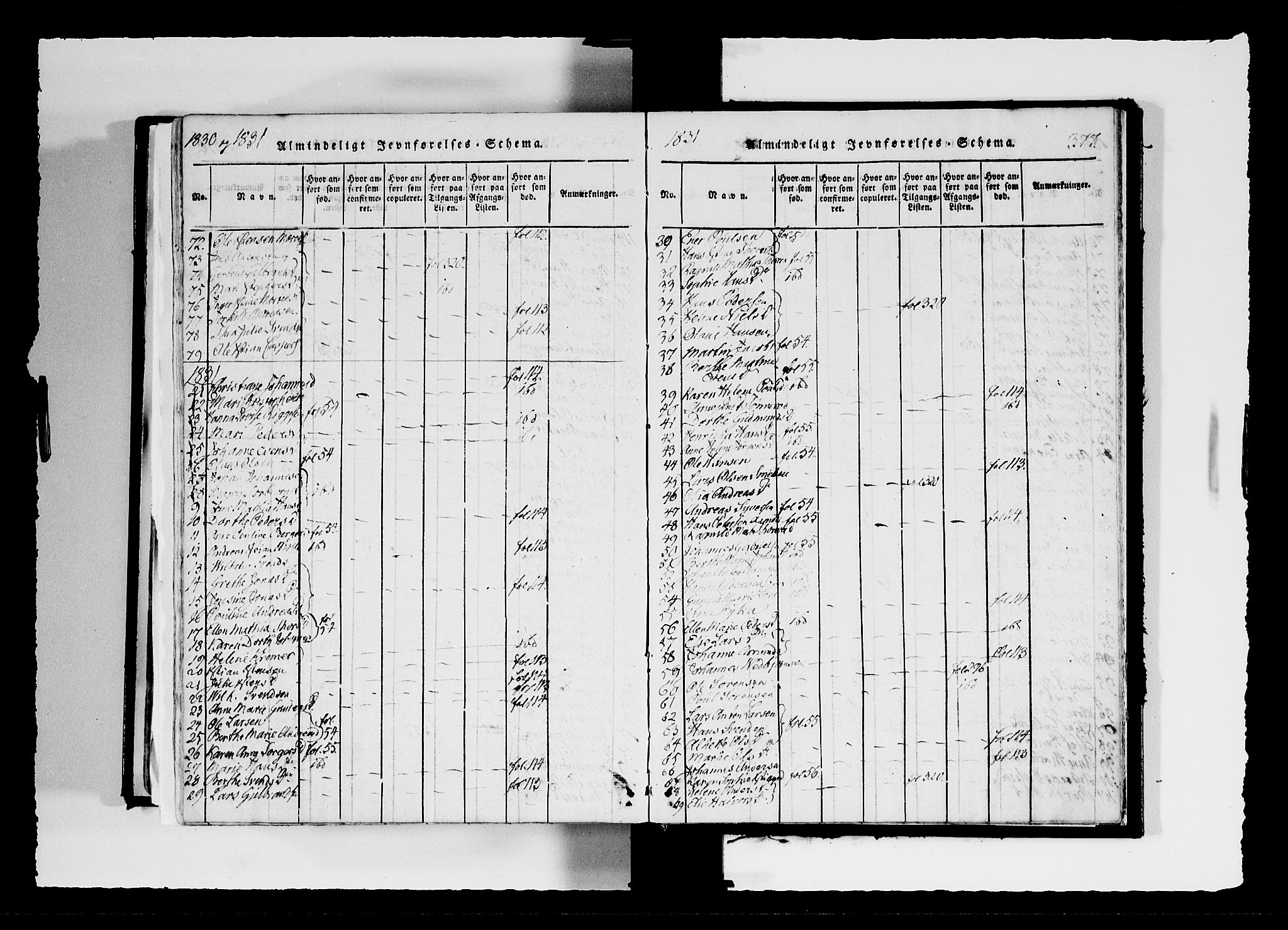 Hobøl prestekontor Kirkebøker, AV/SAO-A-2002/F/Fa/L0002: Parish register (official) no. I 2, 1814-1841, p. 377