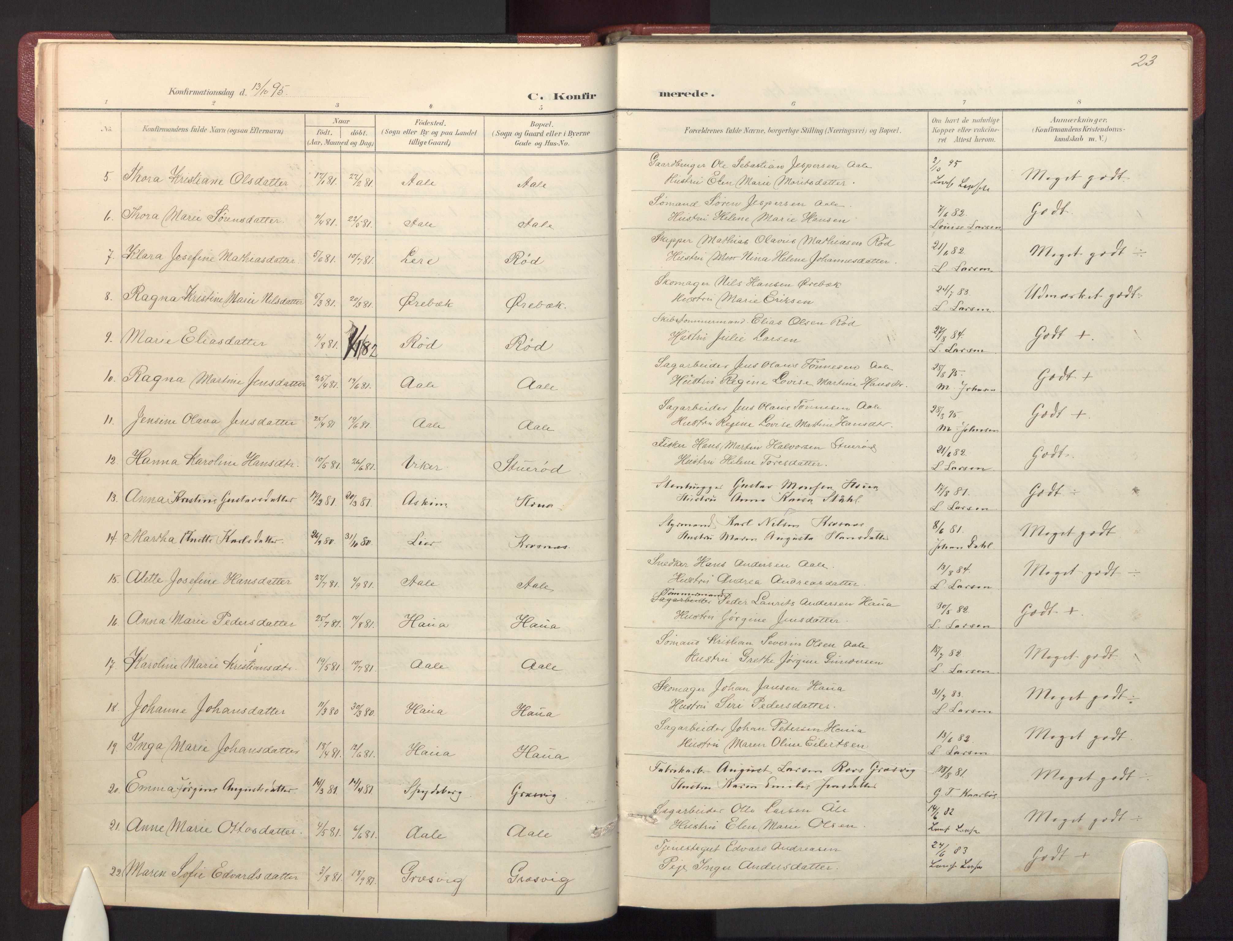 Onsøy prestekontor Kirkebøker, AV/SAO-A-10914/F/Fa/L0007: Parish register (official) no. I 7, 1893-1925, p. 23