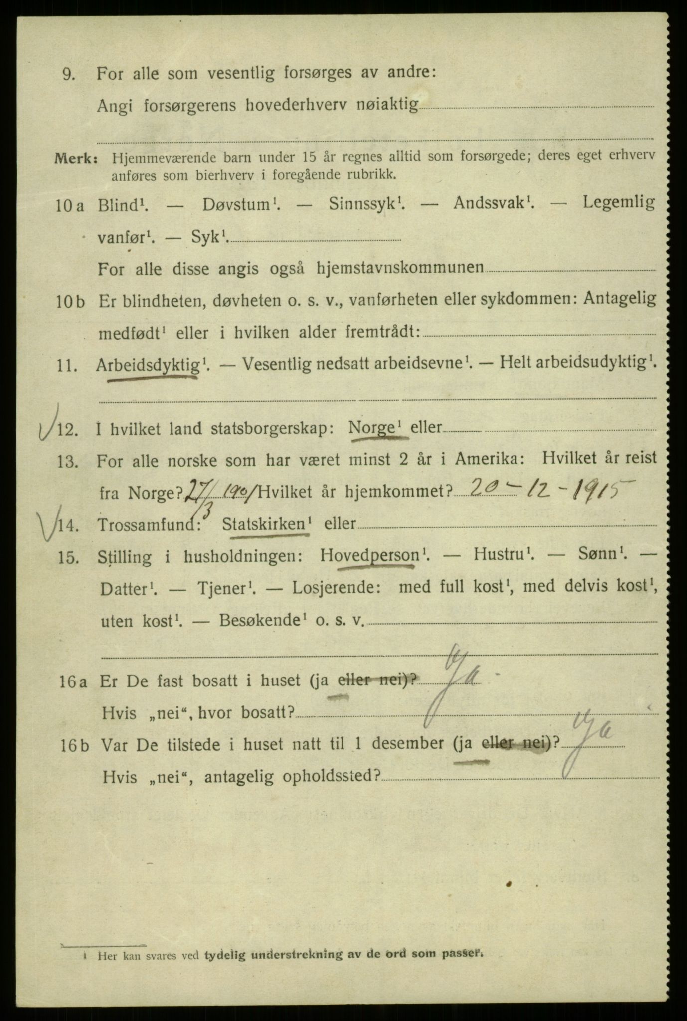 SAB, 1920 census for Bergen, 1920, p. 104397