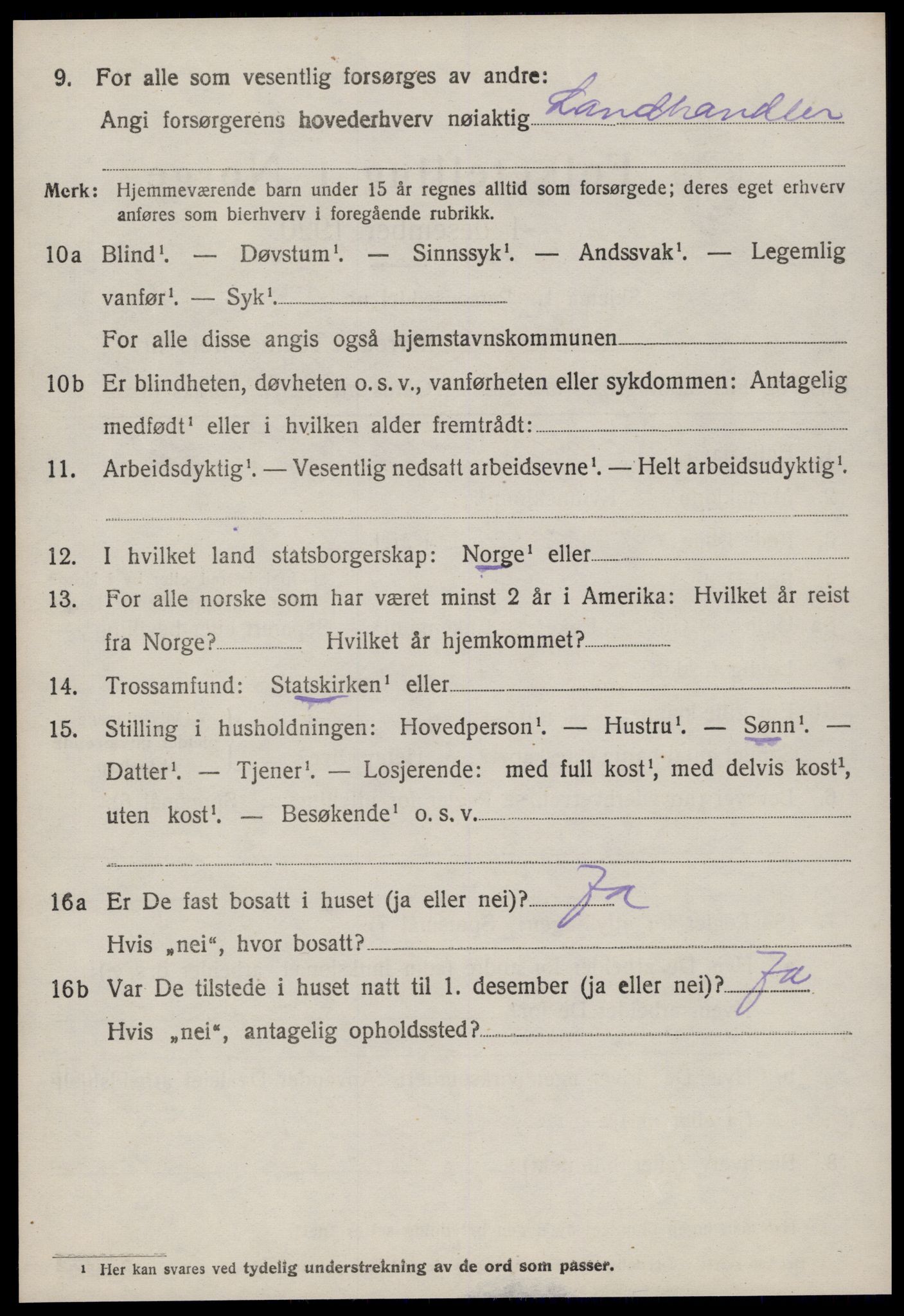 SAT, 1920 census for Giske, 1920, p. 1643