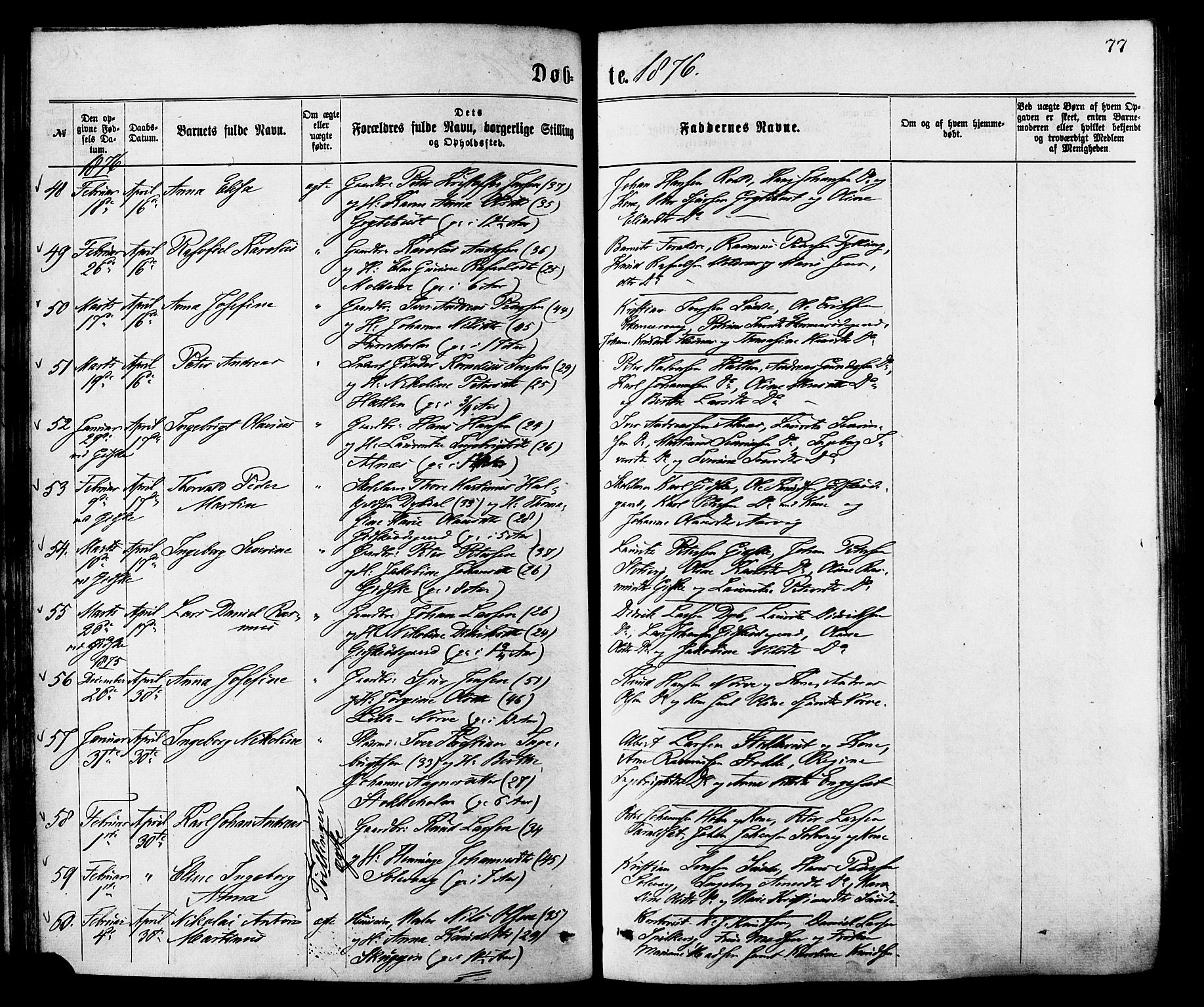 Ministerialprotokoller, klokkerbøker og fødselsregistre - Møre og Romsdal, AV/SAT-A-1454/528/L0400: Parish register (official) no. 528A11, 1871-1879, p. 77