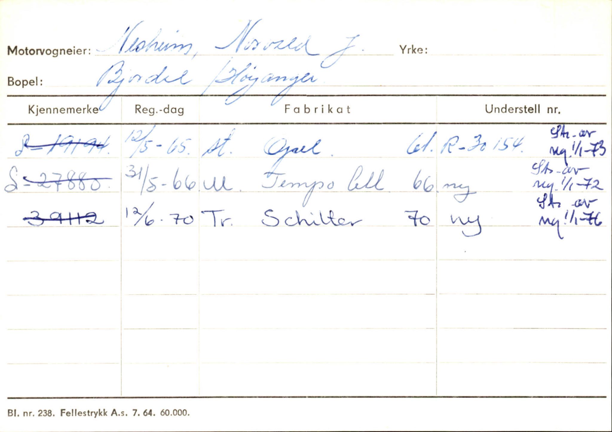 Statens vegvesen, Sogn og Fjordane vegkontor, AV/SAB-A-5301/4/F/L0130: Eigarregister Eid T-Å. Høyanger A-O, 1945-1975, p. 2251