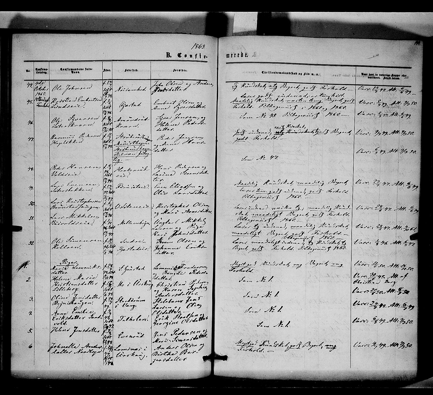 Romedal prestekontor, AV/SAH-PREST-004/K/L0005: Parish register (official) no. 5, 1862-1874, p. 149