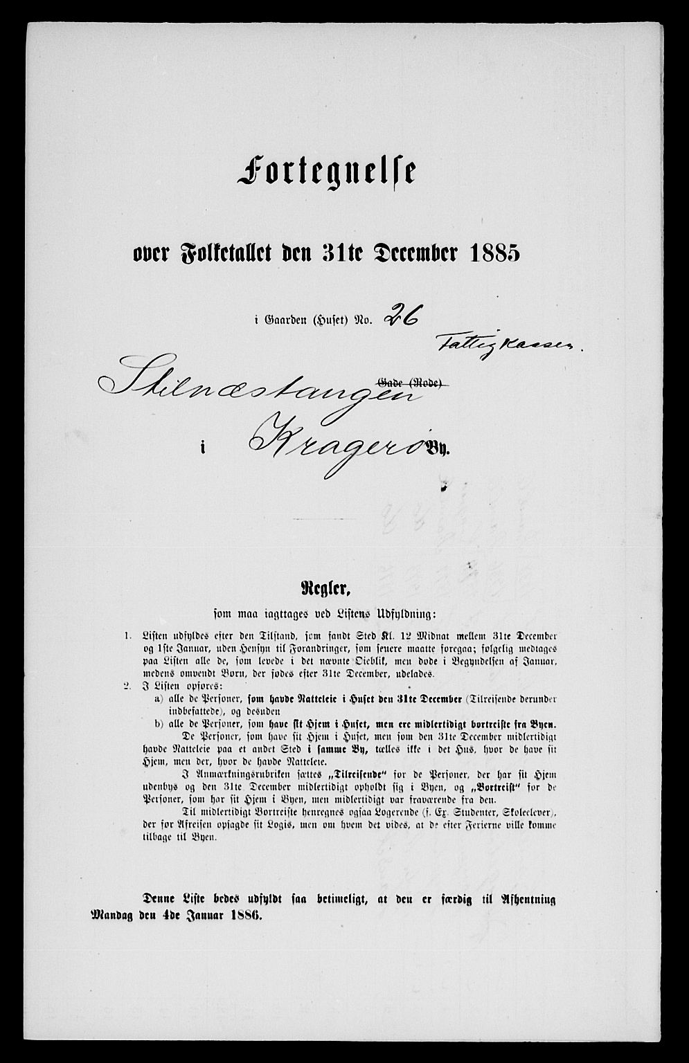 SAKO, 1885 census for 0801 Kragerø, 1885, p. 54