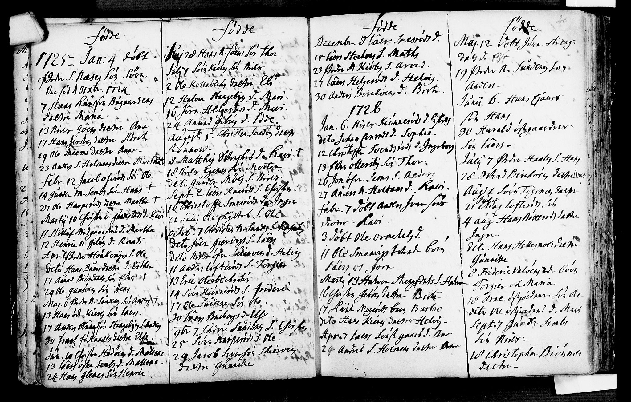 Nøtterøy kirkebøker, SAKO/A-354/F/Fa/L0001: Parish register (official) no. I 1, 1686-1738, p. 29-30