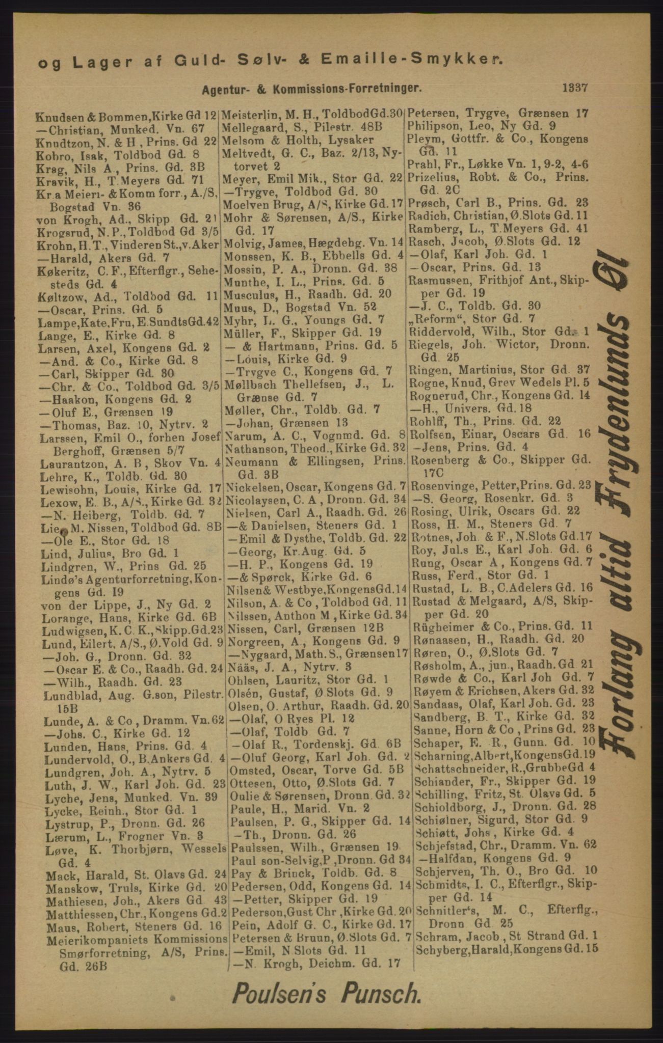 Kristiania/Oslo adressebok, PUBL/-, 1905, p. 1337