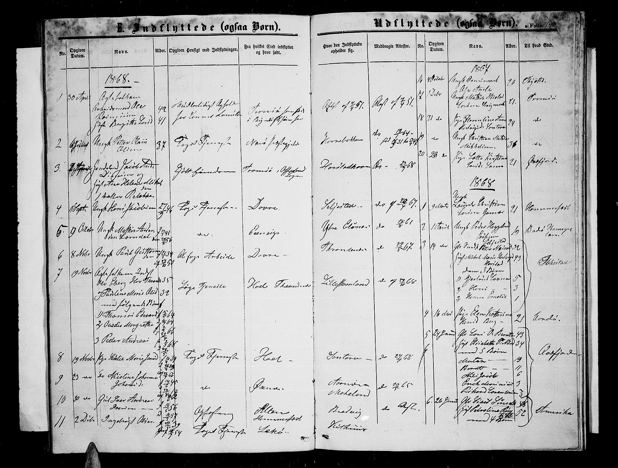 Trondenes sokneprestkontor, AV/SATØ-S-1319/H/Hb/L0008klokker: Parish register (copy) no. 8, 1863-1869, p. 190