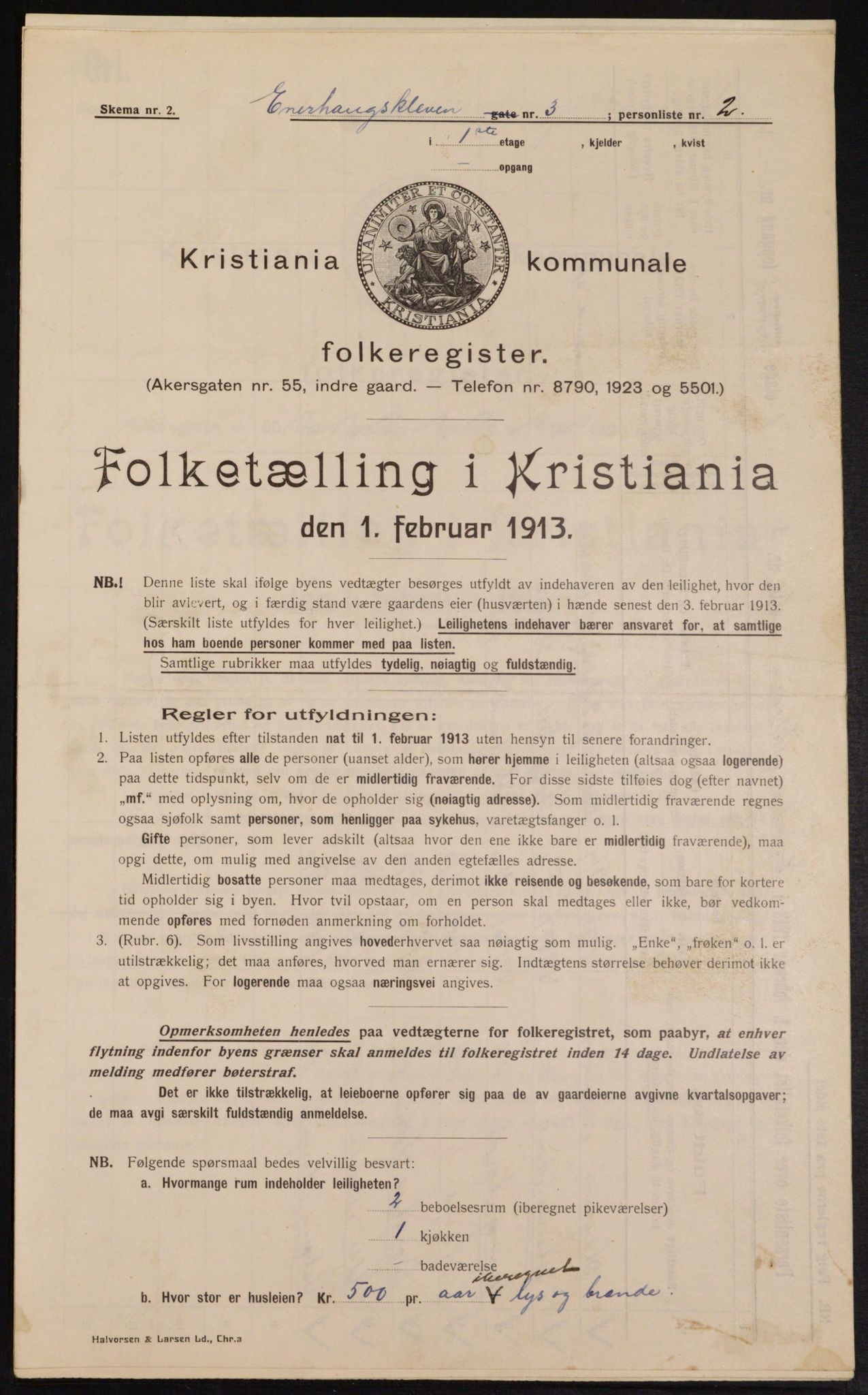 OBA, Municipal Census 1913 for Kristiania, 1913, p. 21803