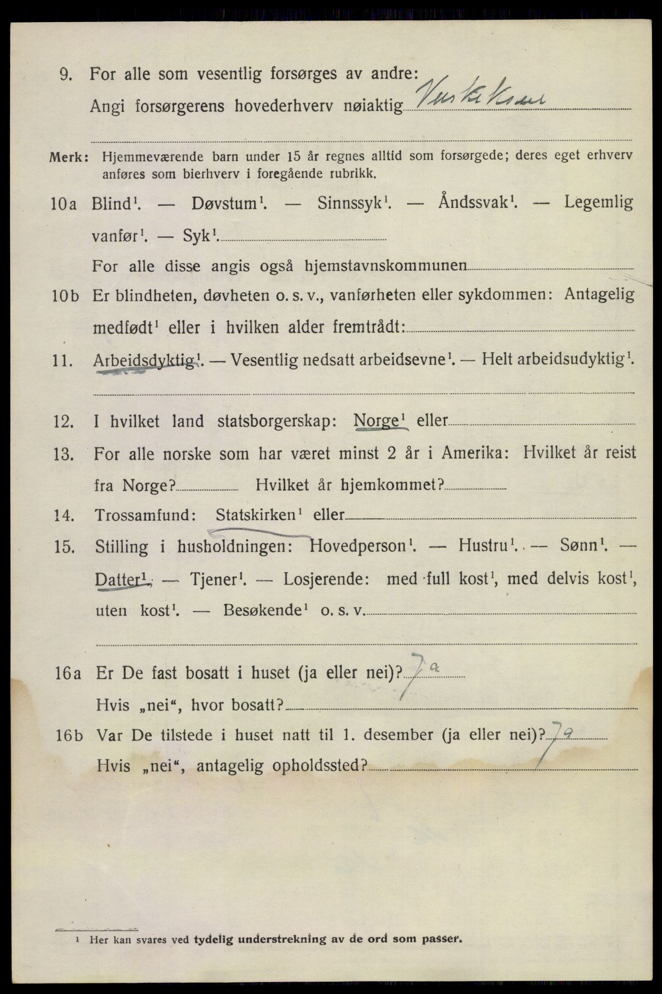 SAKO, 1920 census for Sandeherred, 1920, p. 19795