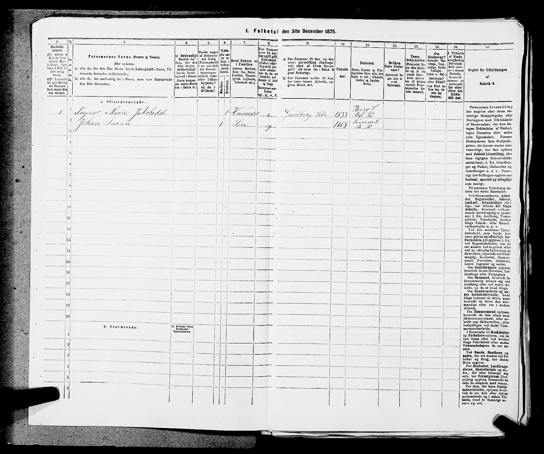 SAKO, 1875 census for 0726P Brunlanes, 1875, p. 682