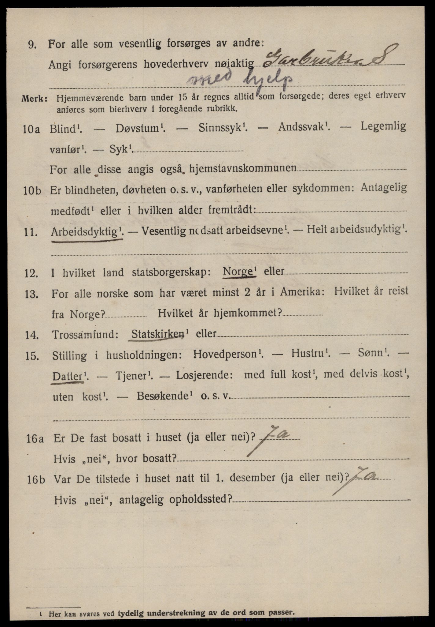 SAT, 1920 census for Hareid, 1920, p. 1866