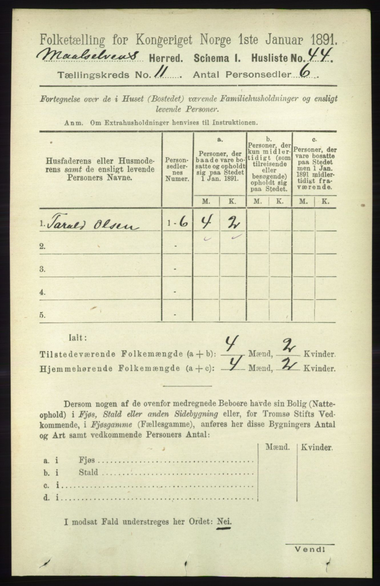 RA, 1891 census for 1924 Målselv, 1891, p. 3235