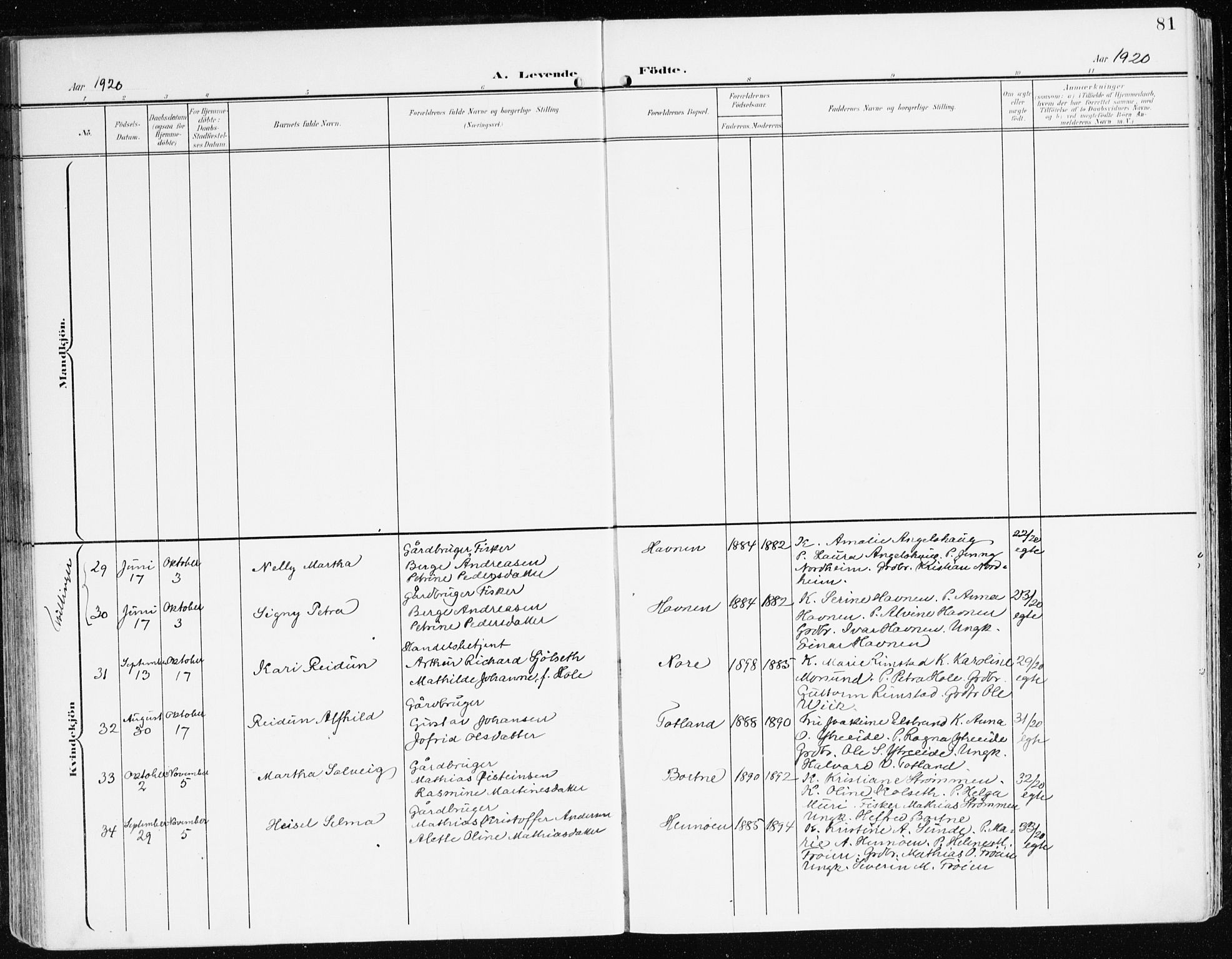 Davik sokneprestembete, SAB/A-79701/H/Haa/Haad/L0002: Parish register (official) no. D 2, 1901-1930, p. 81
