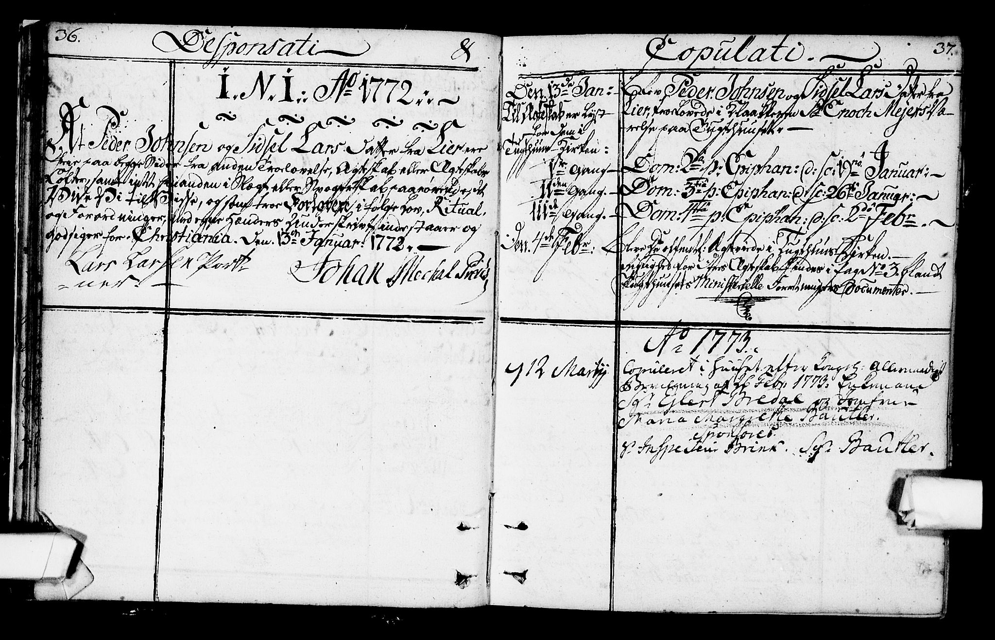 Kristiania tukthusprest Kirkebøker, SAO/A-10881/F/Fa/L0001: Parish register (official) no. 1, 1758-1828, p. 36-37