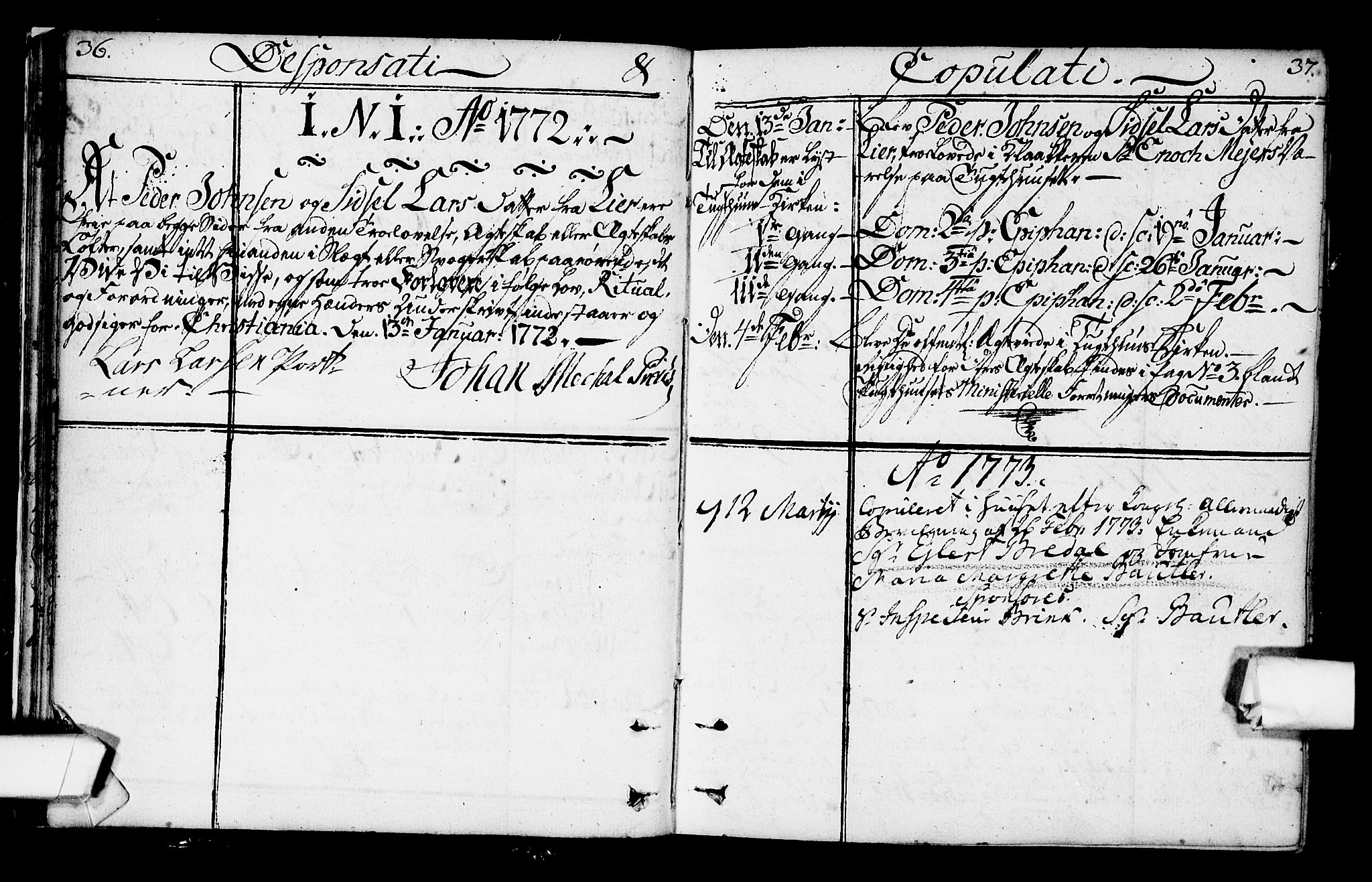 Kristiania tukthusprest Kirkebøker, AV/SAO-A-10881/F/Fa/L0001: Parish register (official) no. 1, 1758-1828, p. 36-37