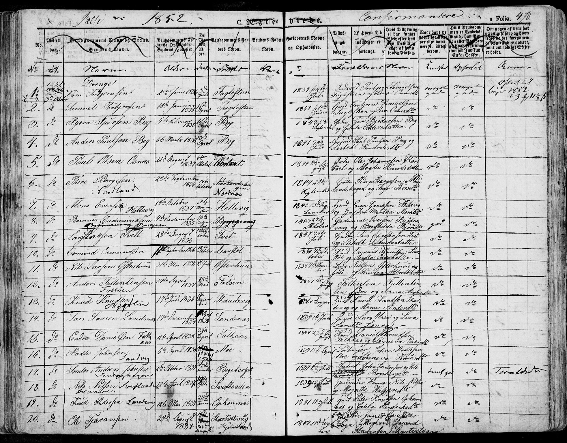 Jelsa sokneprestkontor, AV/SAST-A-101842/01/IV: Parish register (official) no. A 6.2, 1828-1853, p. 470