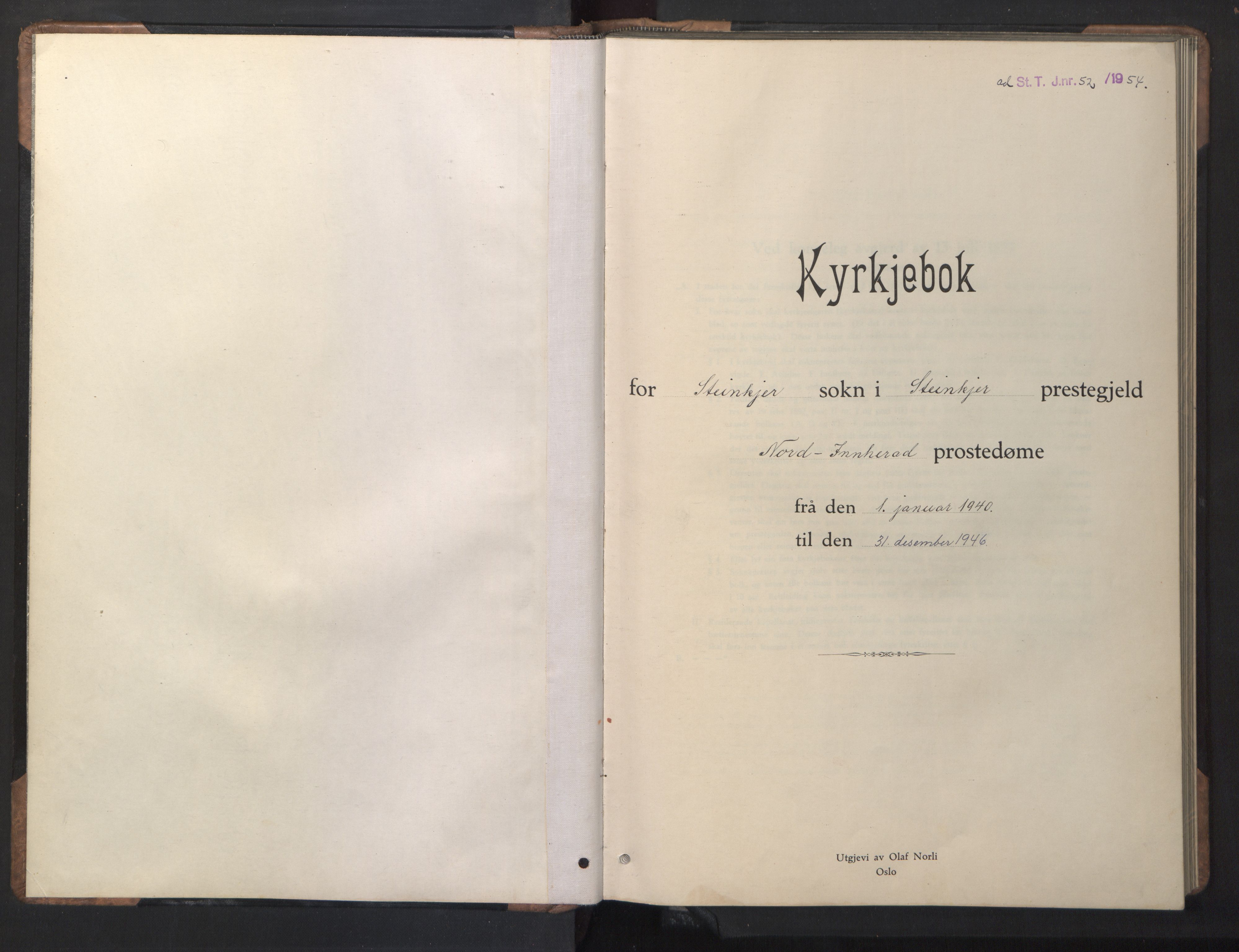 Ministerialprotokoller, klokkerbøker og fødselsregistre - Nord-Trøndelag, SAT/A-1458/739/L0377: Parish register (copy) no. 739C05, 1940-1947