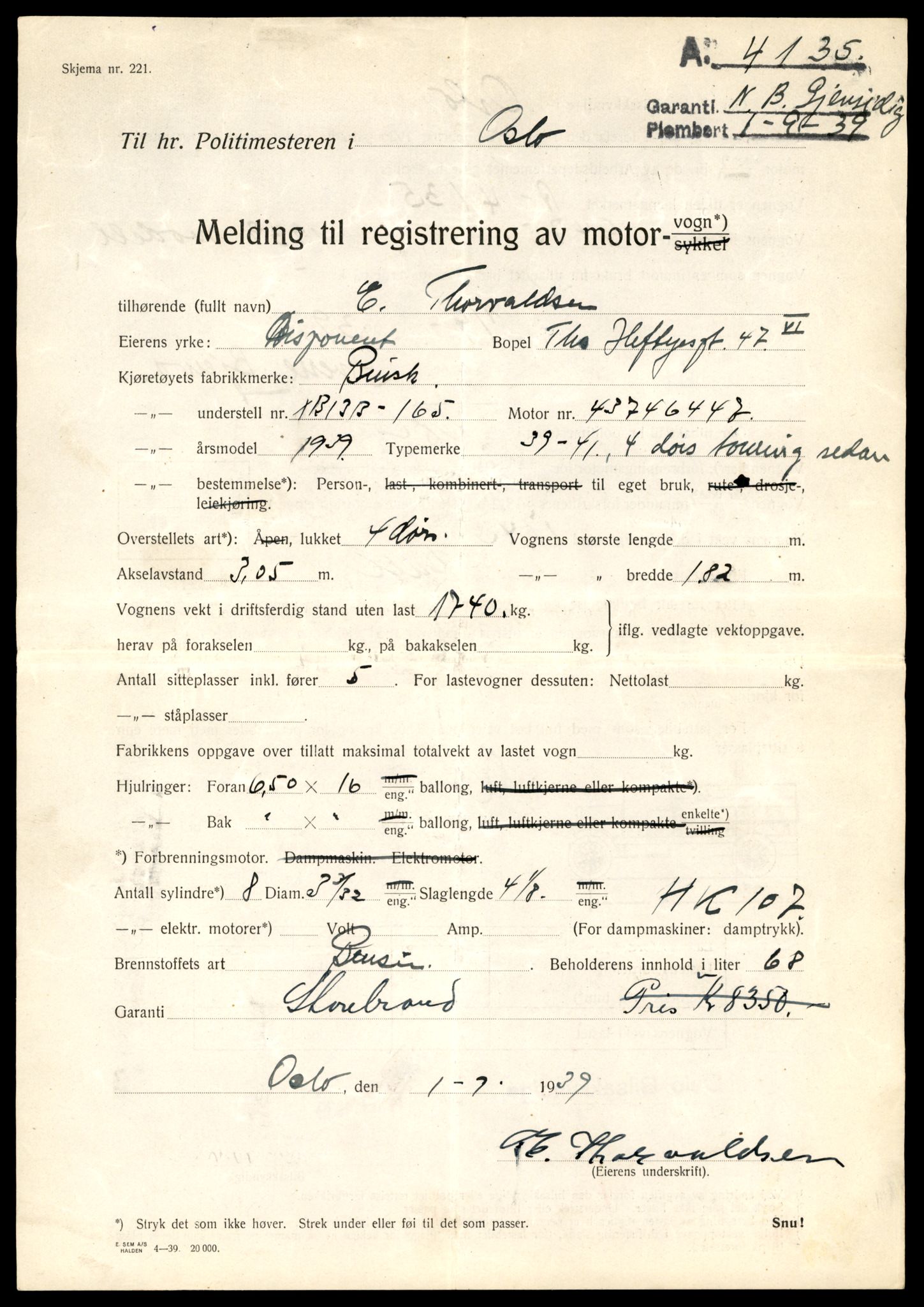 Møre og Romsdal vegkontor - Ålesund trafikkstasjon, AV/SAT-A-4099/F/Fe/L0025: Registreringskort for kjøretøy T 10931 - T 11045, 1927-1998, p. 1121