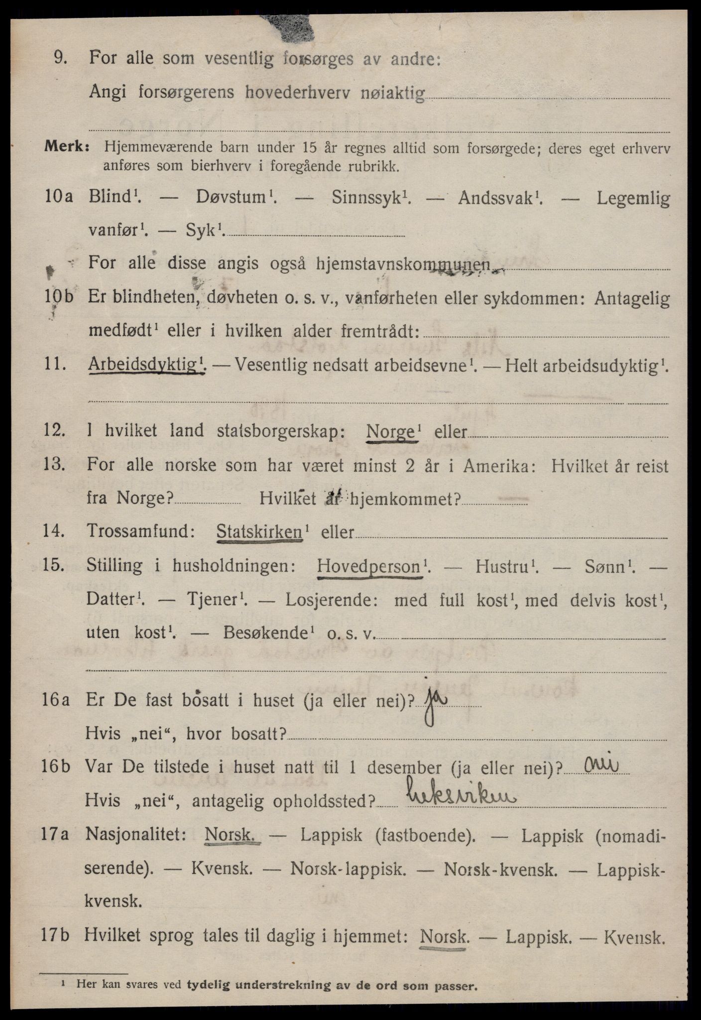 SAT, 1920 census for Strinda, 1920, p. 10271