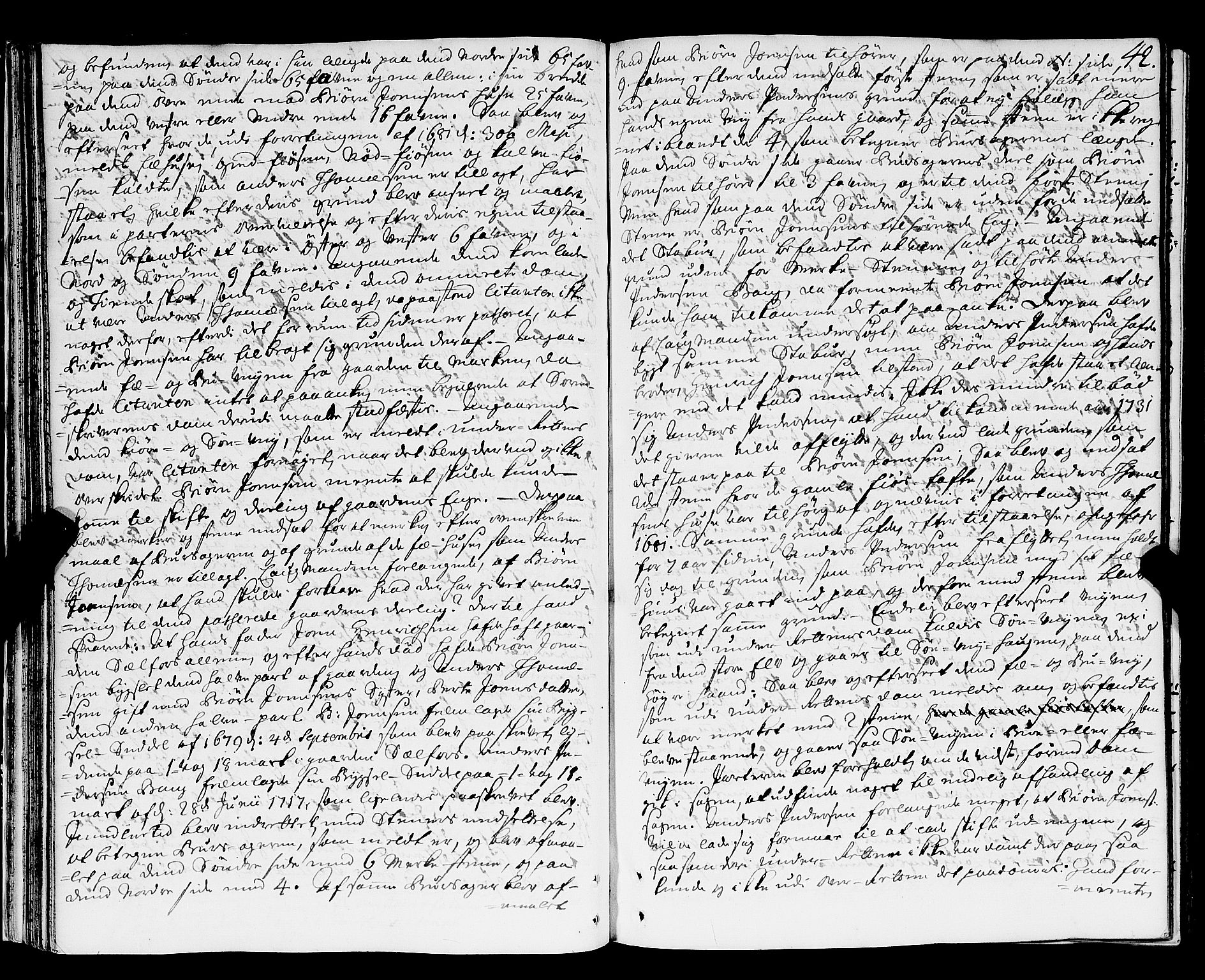 Nordland og Finnmarks lagstol, AV/SAT-A-5608/X/L0006: Justisprotokoll, 1730-1740, p. 41b-42a