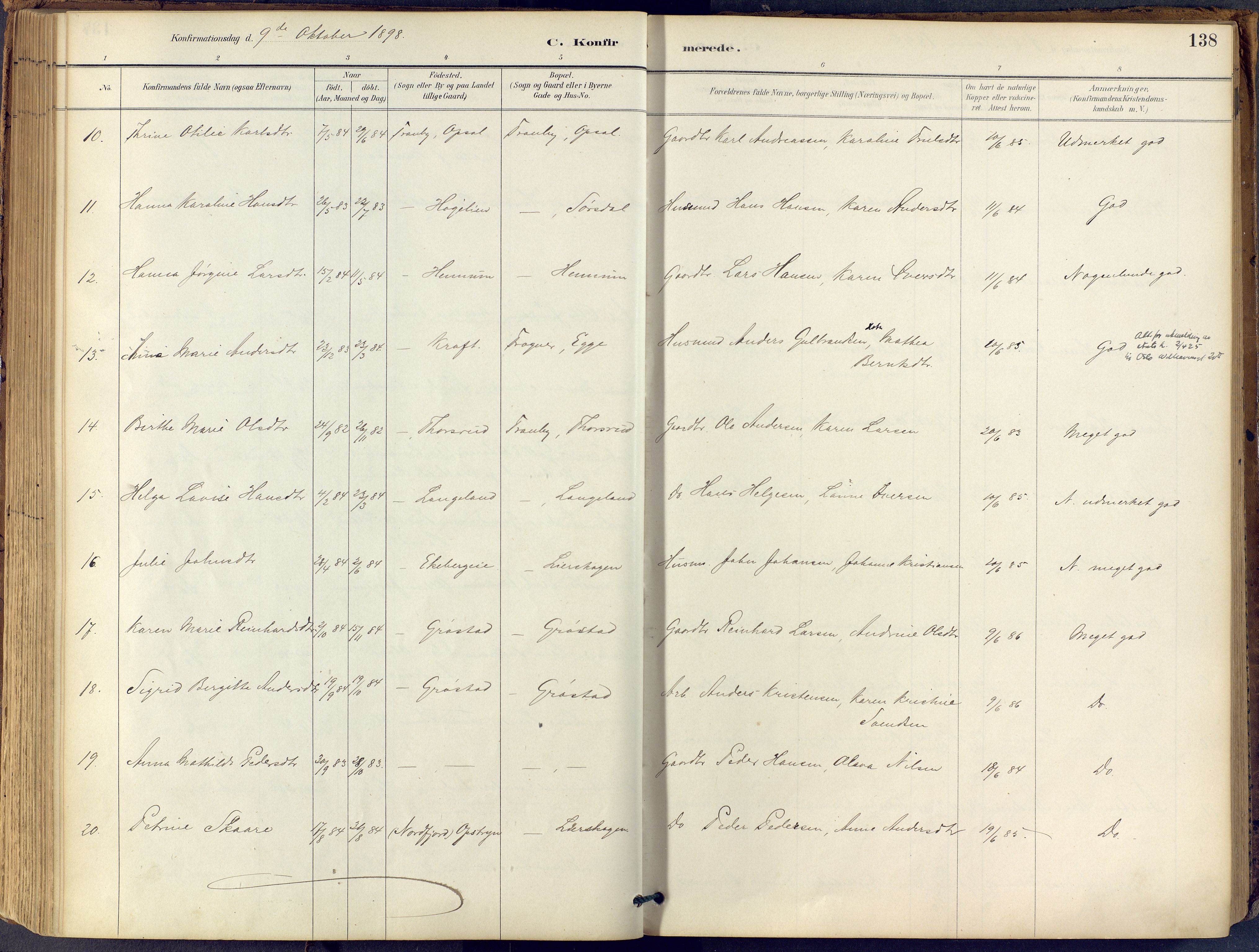 Lier kirkebøker, AV/SAKO-A-230/F/Fb/L0001: Parish register (official) no. II 1, 1883-1910, p. 138