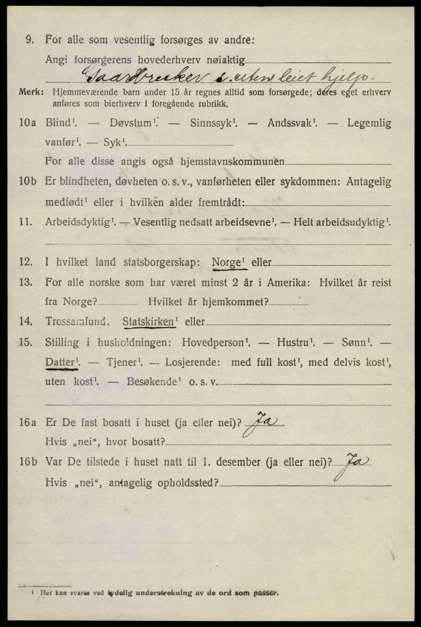 SAKO, 1920 census for Nore, 1920, p. 2215