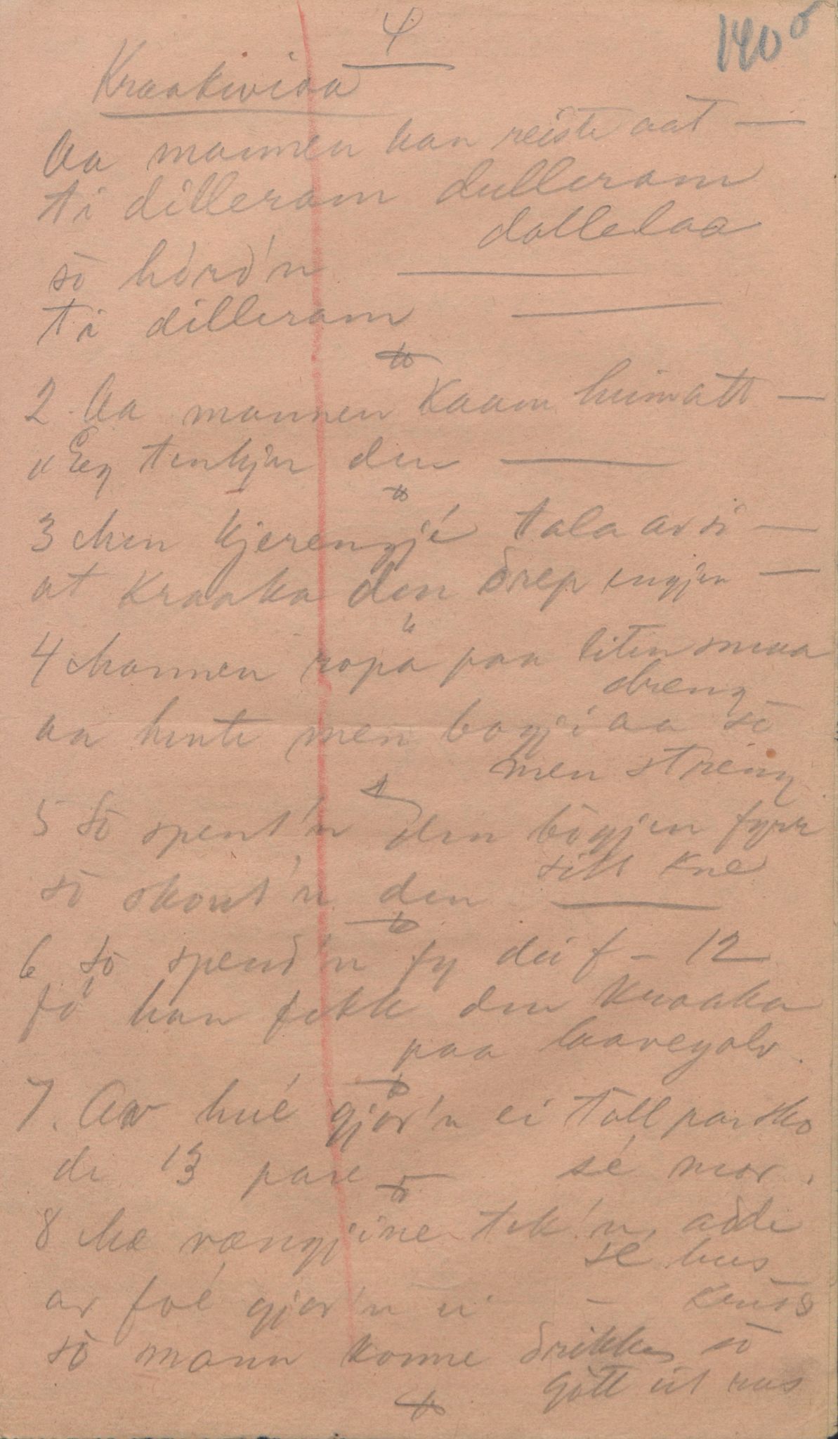 Rikard Berge, TEMU/TGM-A-1003/F/L0004/0049: 101-159 / 152 Om bygdefolk. Stev om jente. Blodstemming, 1904-1906, p. 140o
