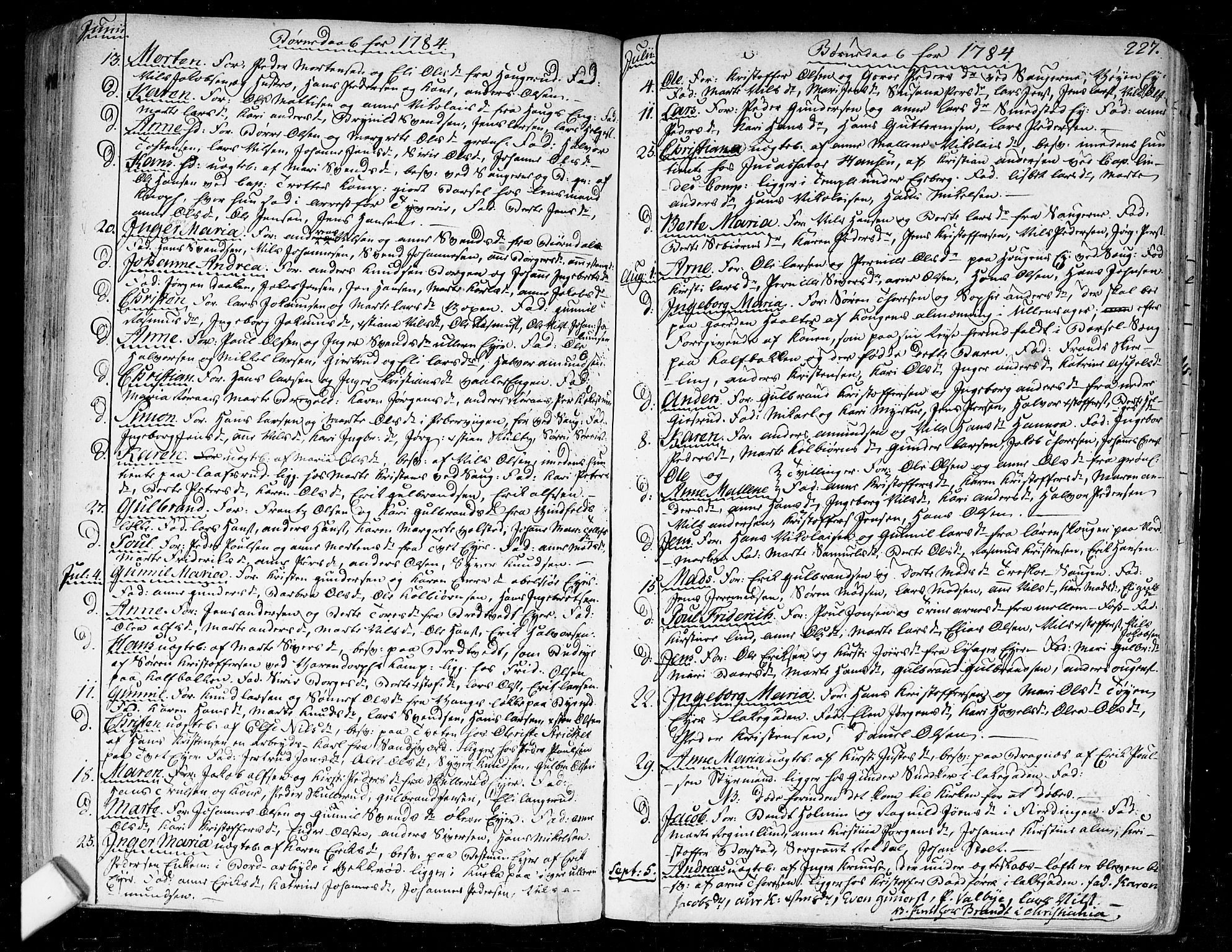 Aker prestekontor kirkebøker, SAO/A-10861/F/L0009: Parish register (official) no. 9, 1765-1785, p. 227