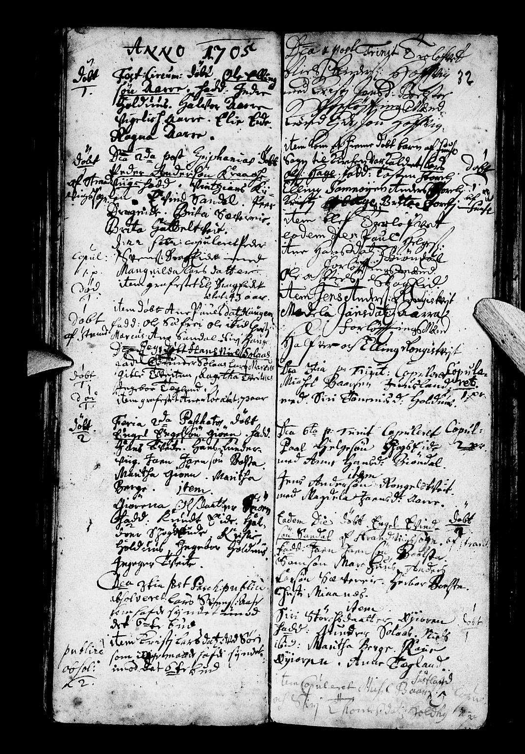 Os sokneprestembete, AV/SAB-A-99929: Parish register (official) no. A 3, 1669-1760, p. 32