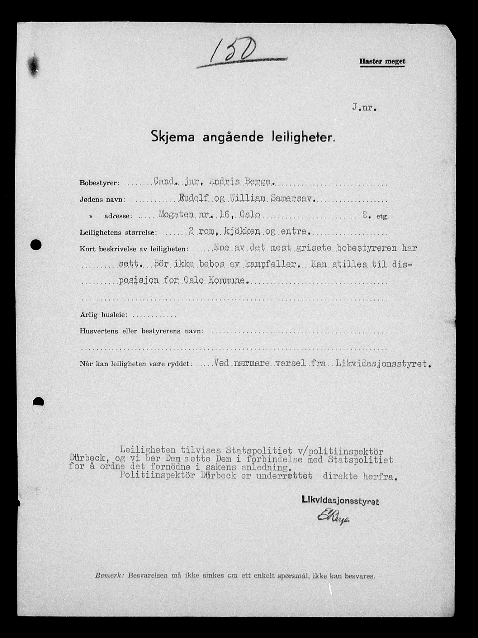 Justisdepartementet, Tilbakeføringskontoret for inndratte formuer, AV/RA-S-1564/H/Hc/Hcc/L0976: --, 1945-1947, p. 644