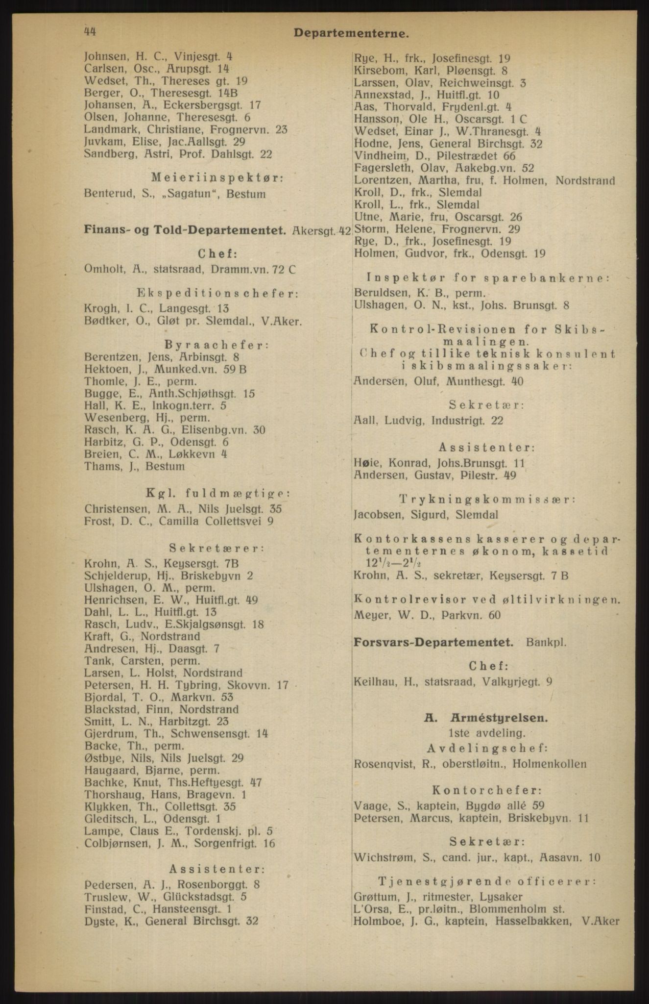 Kristiania/Oslo adressebok, PUBL/-, 1914, p. 44