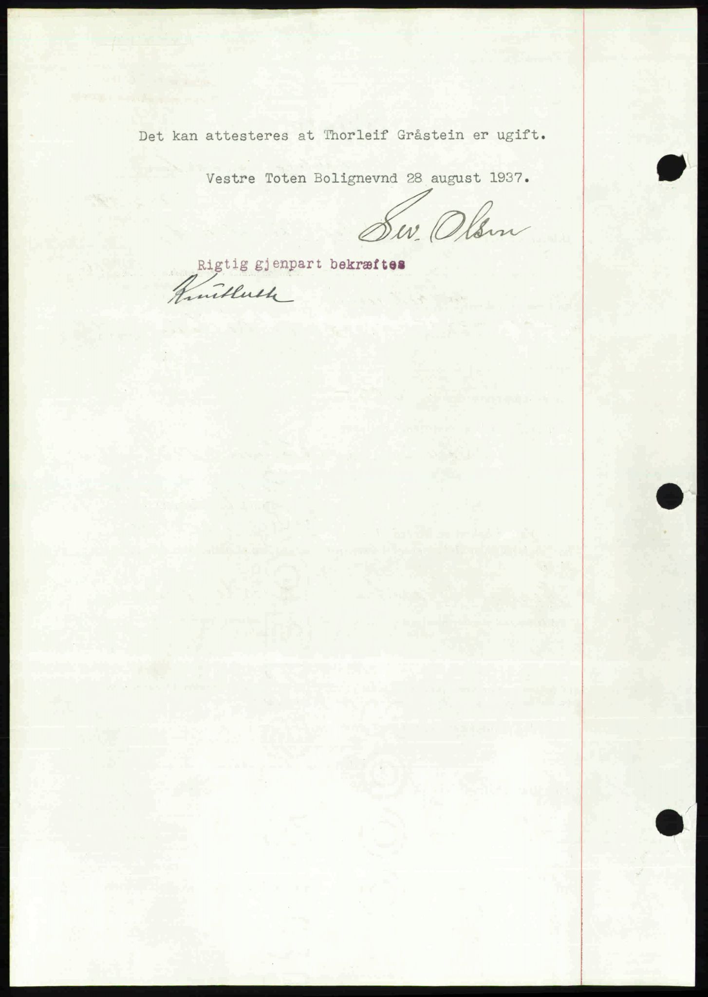 Toten tingrett, SAH/TING-006/H/Hb/Hbc/L0003: Mortgage book no. Hbc-03, 1937-1938, Diary no: : 2056/1937