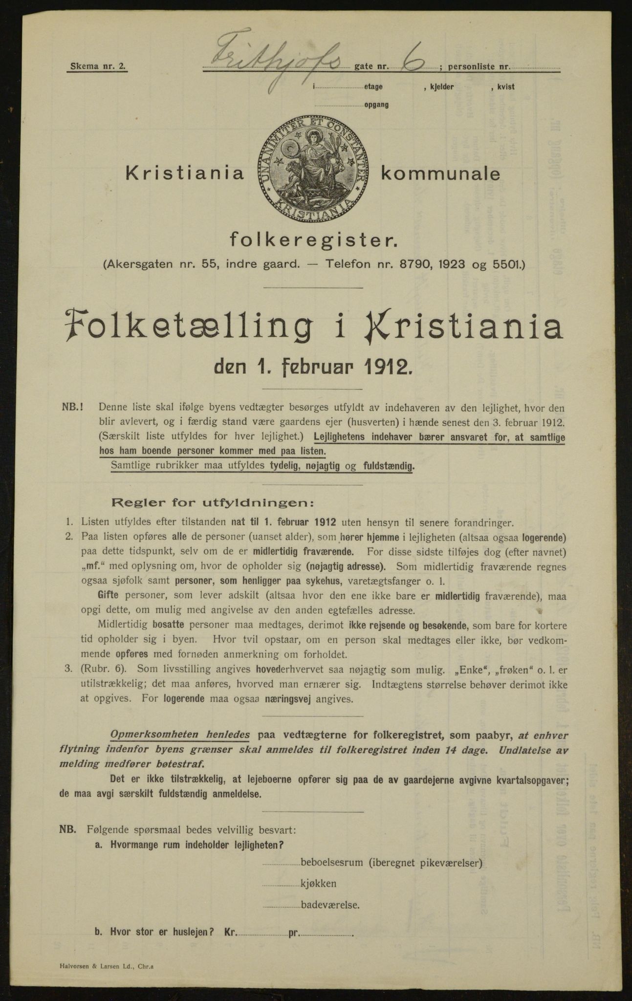 OBA, Municipal Census 1912 for Kristiania, 1912, p. 26712